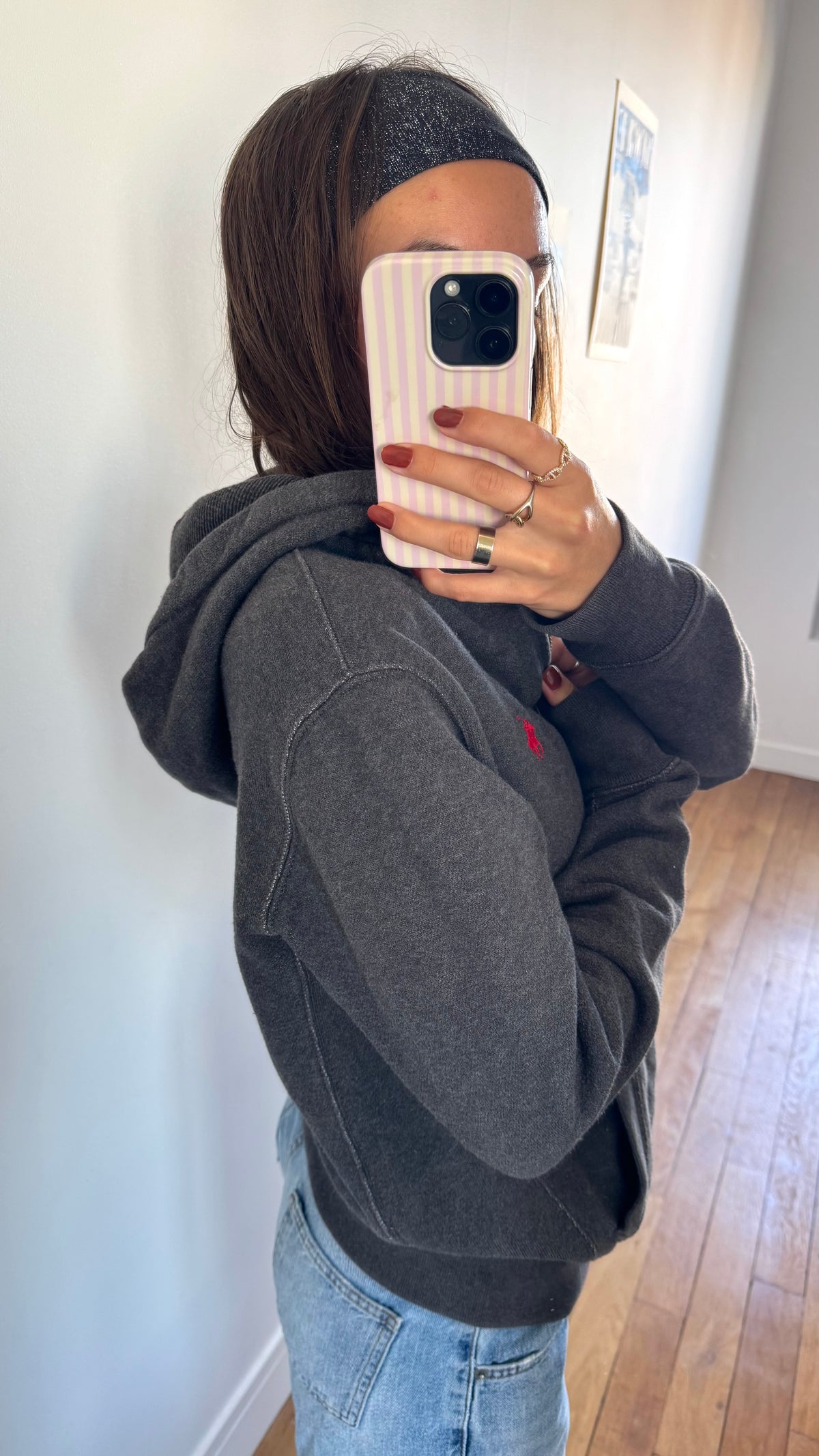 Veste à capuche grise Ralph Lauren - S