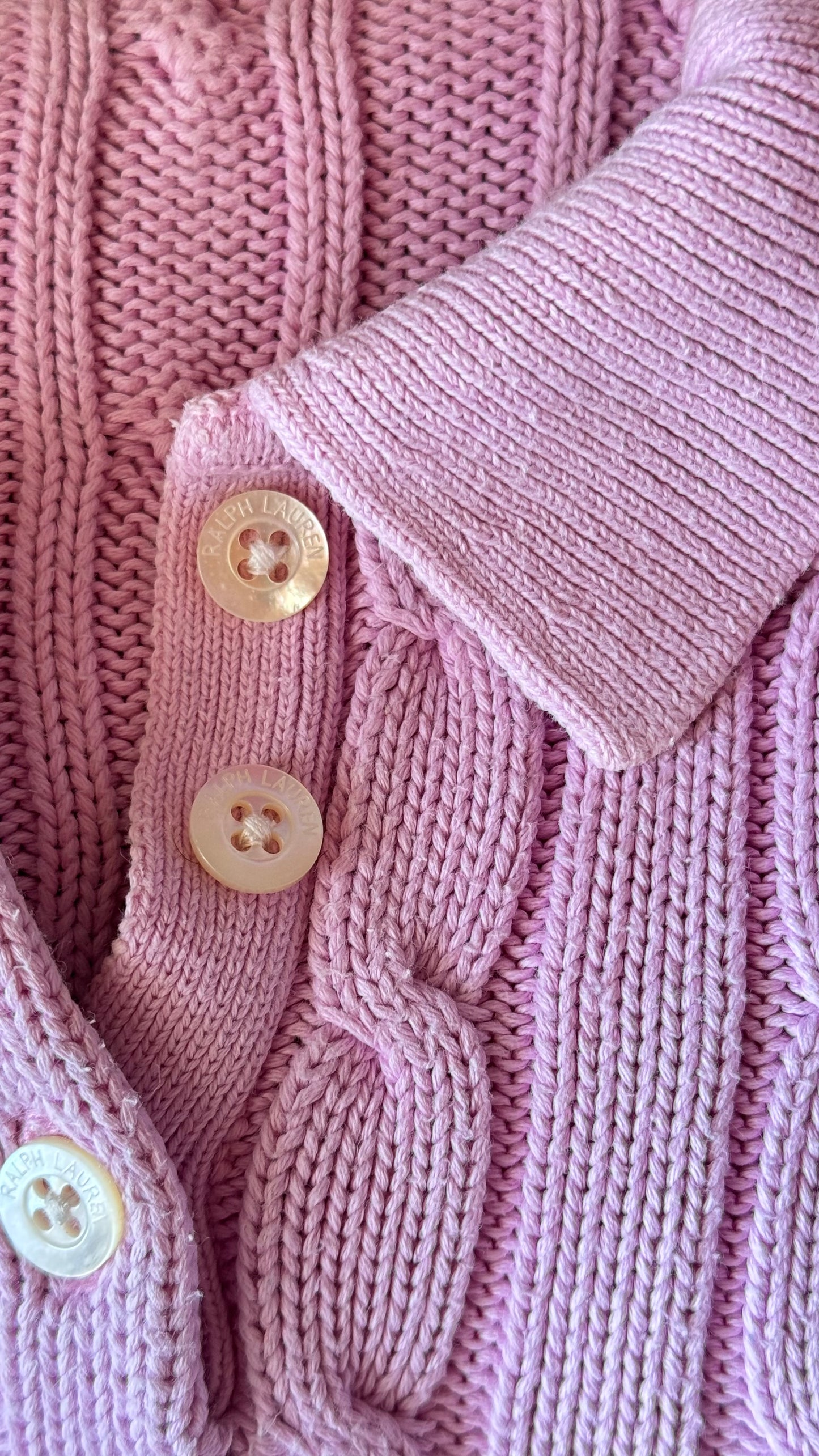 Polo torsadé rose Ralph Lauren - M