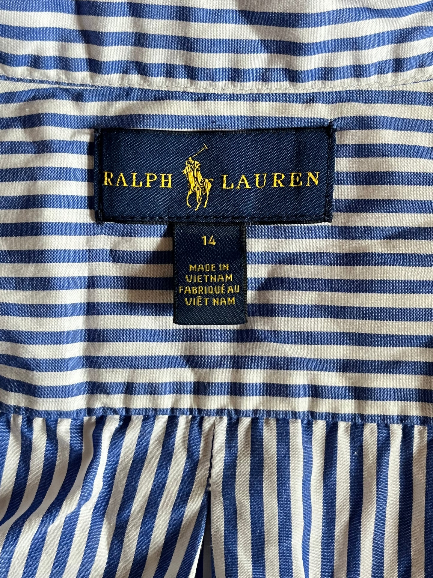 Chemise bleue rayures Ralph Lauren - XS