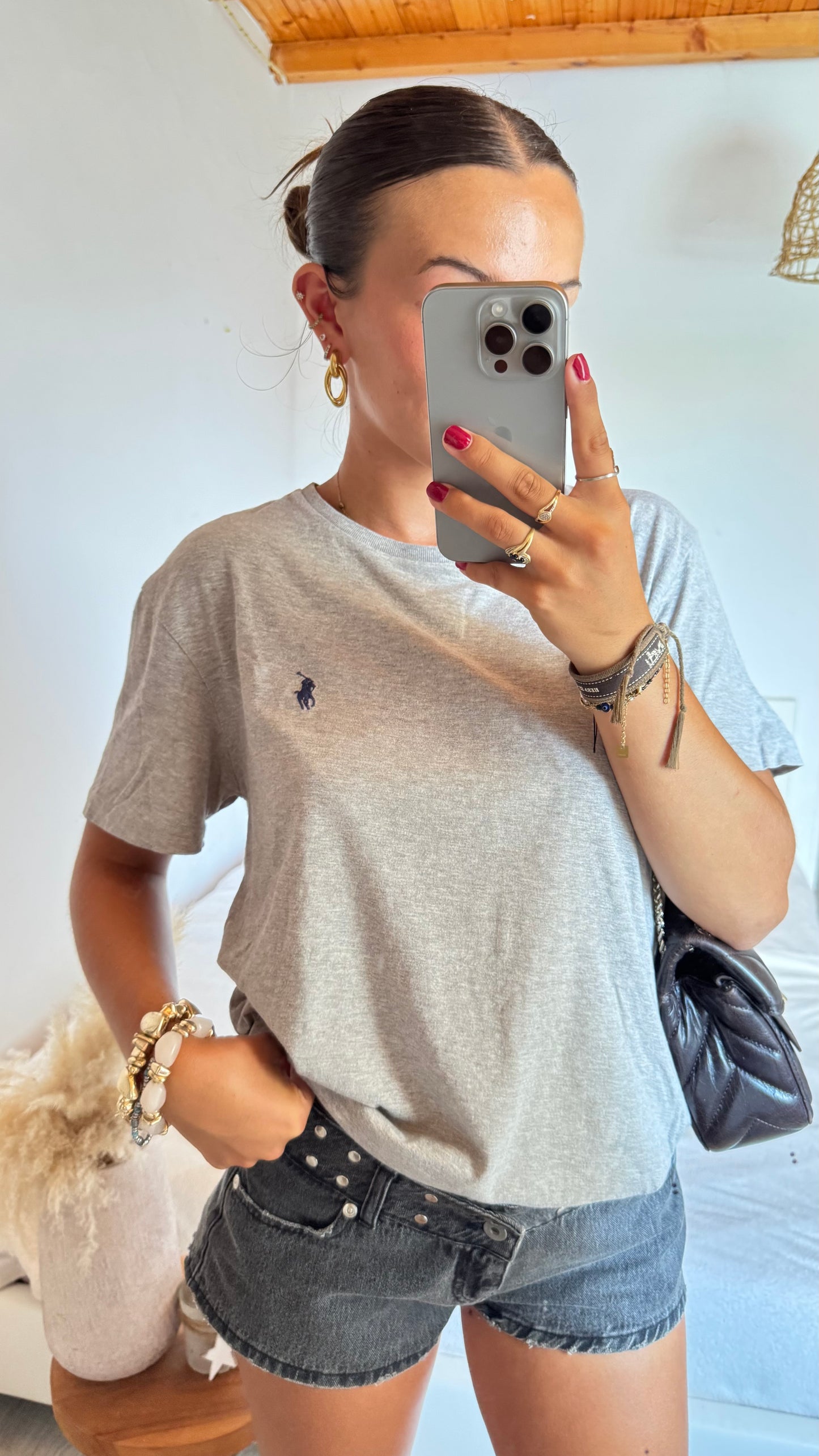 T-shirt gris Ralph Lauren - M femme / S homme