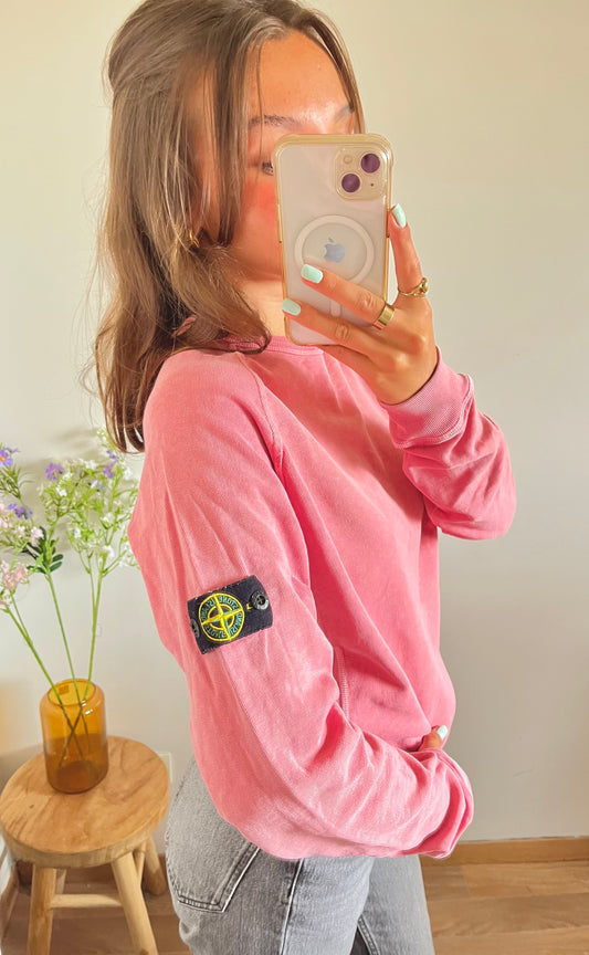 Pull rose patch épaule Stone Island - S