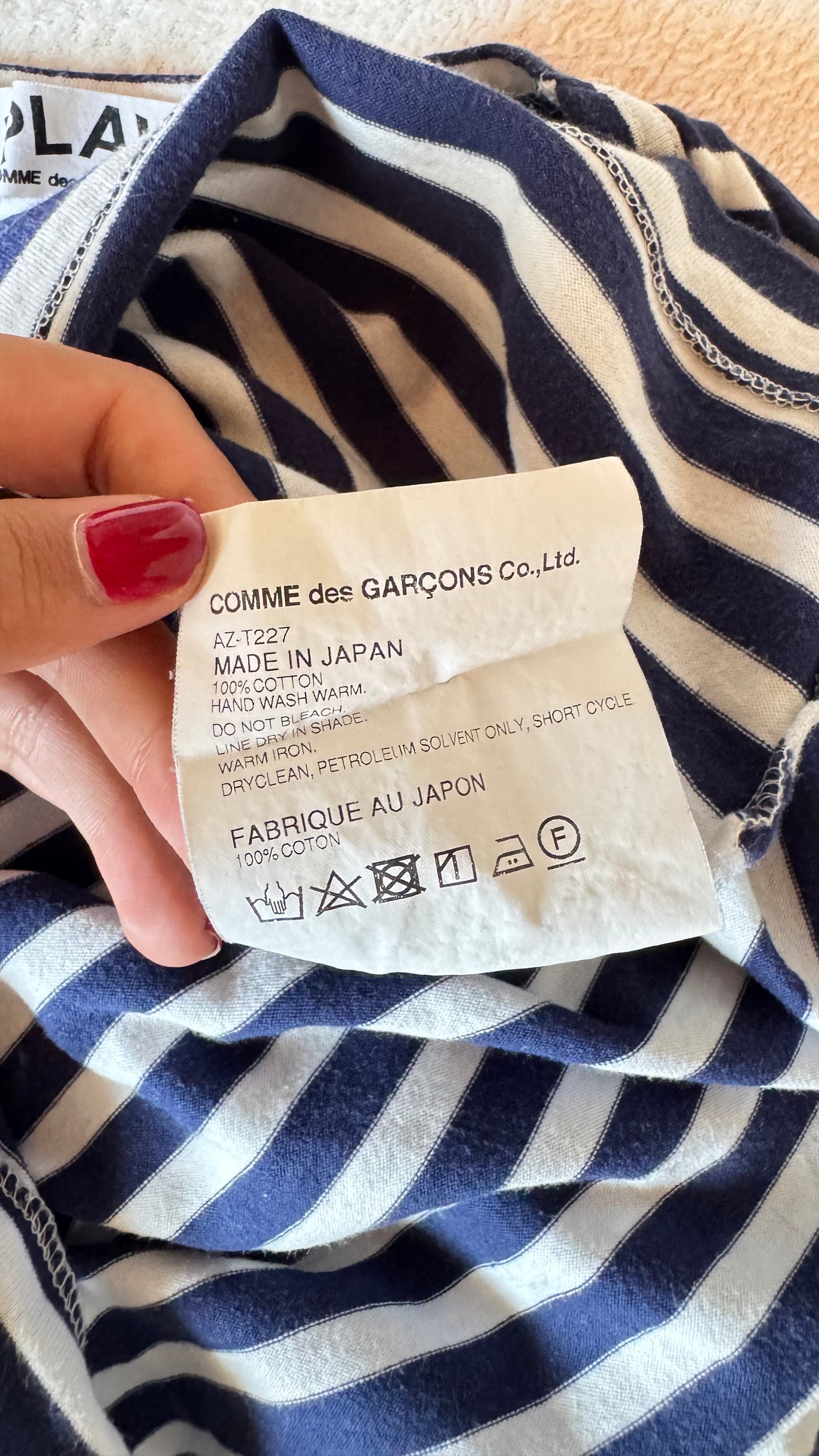 Marinière doubles cœurs Comme des Garçons - S