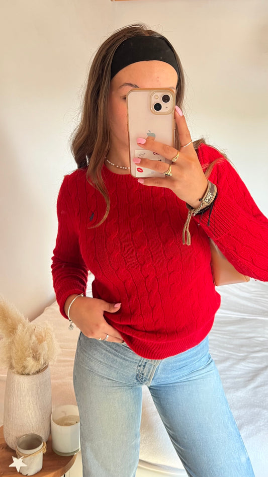 Pull torsadé laine & cachemire Ralph Lauren - M