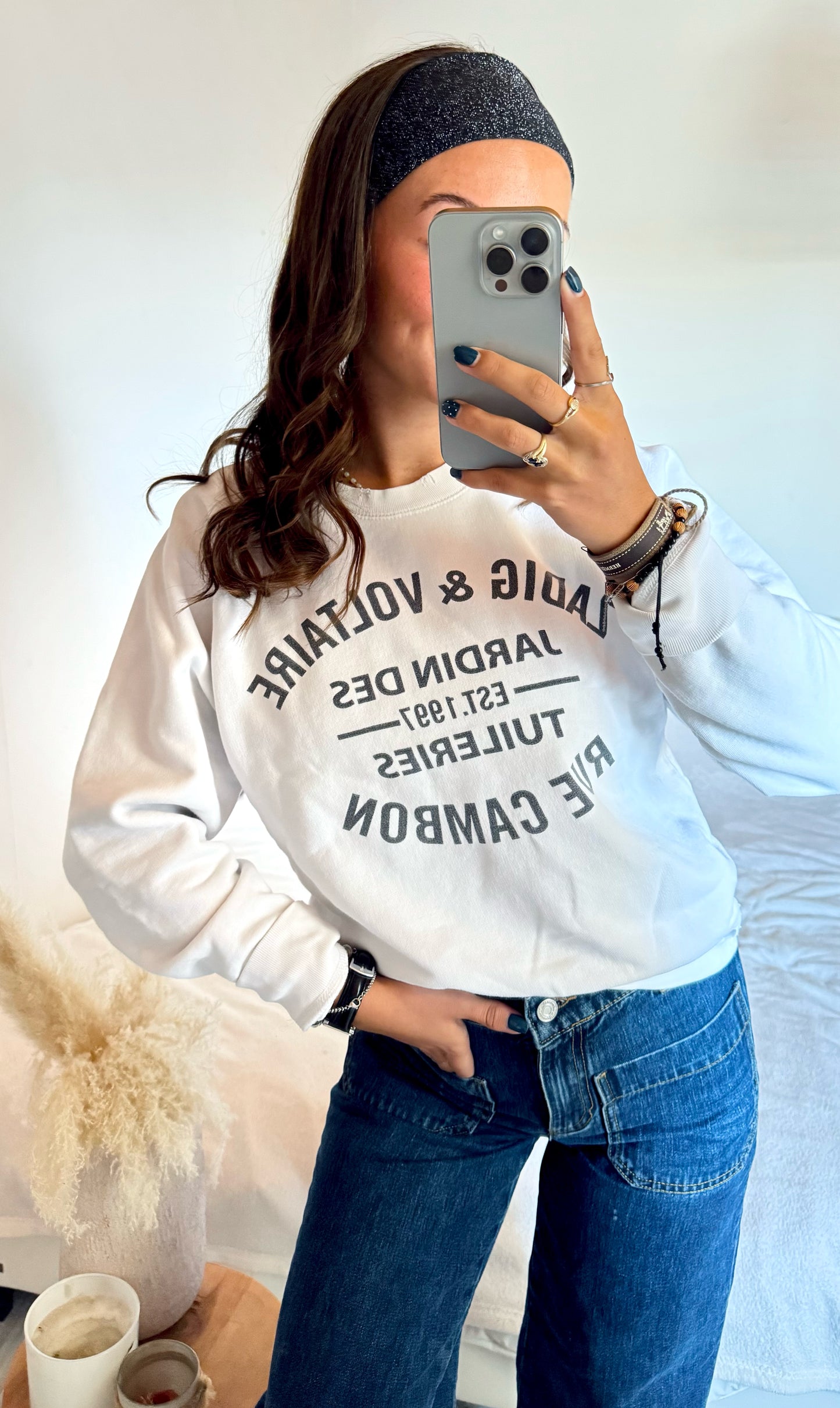 Sweat col rond blanc Zadig & Voltaire - S