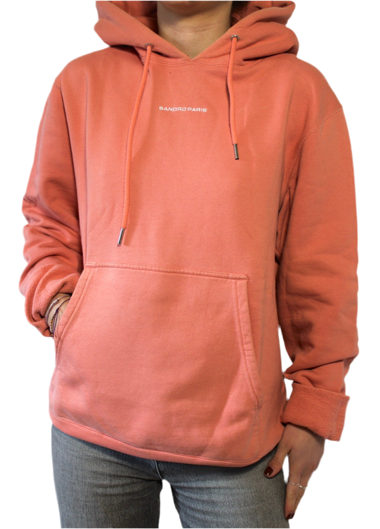 Sweat à capuche Sandro saumon - M homme - XL femme