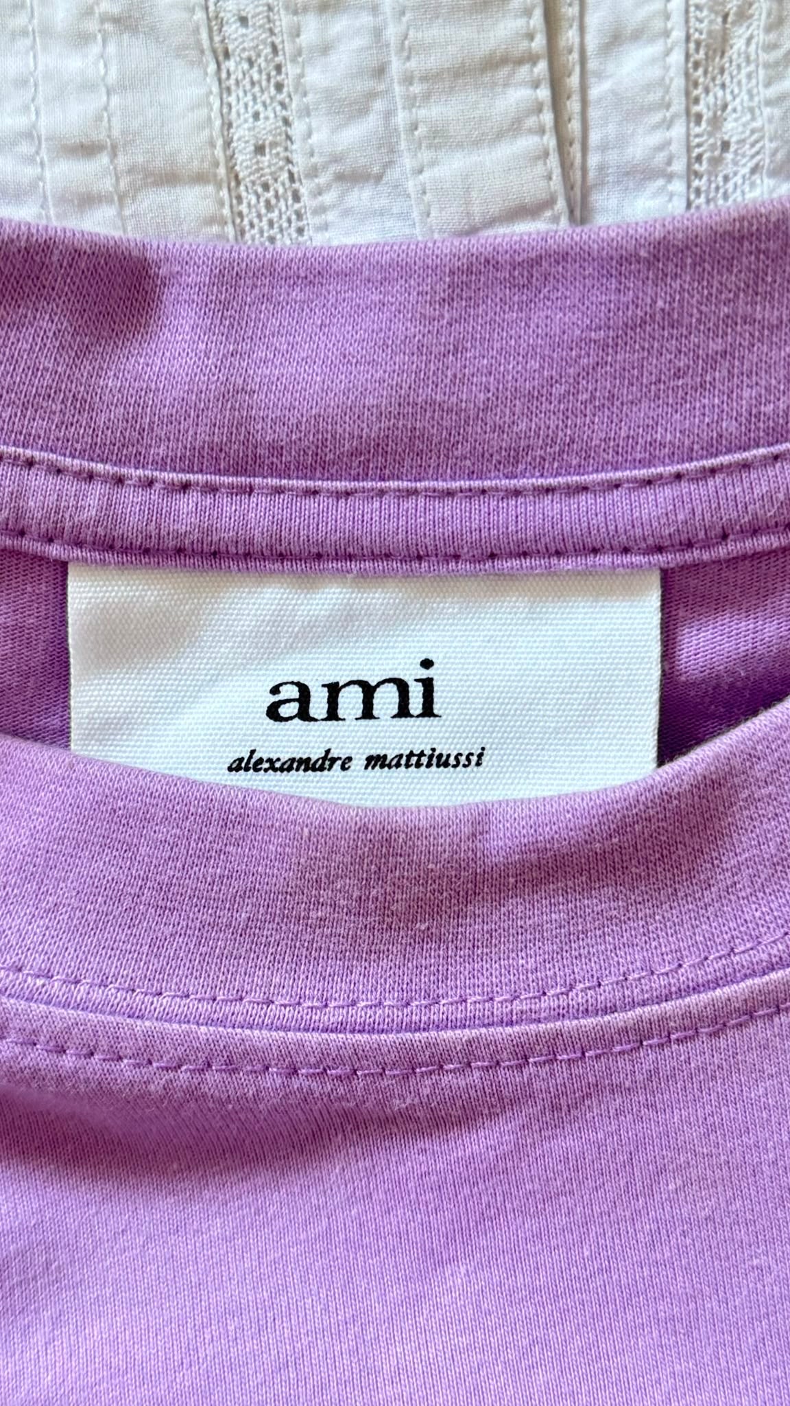 T-shirt lilas Ami Paris - S homme / M-L femme
