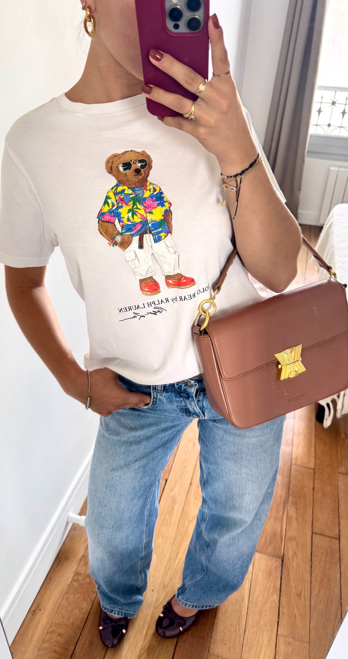 T-shirt blanc nounours Ralph Lauren - S