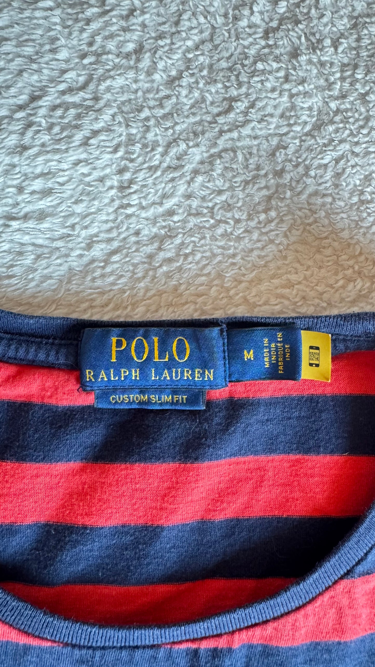 T-shirt à rayures rouge Ralph Lauren - M
