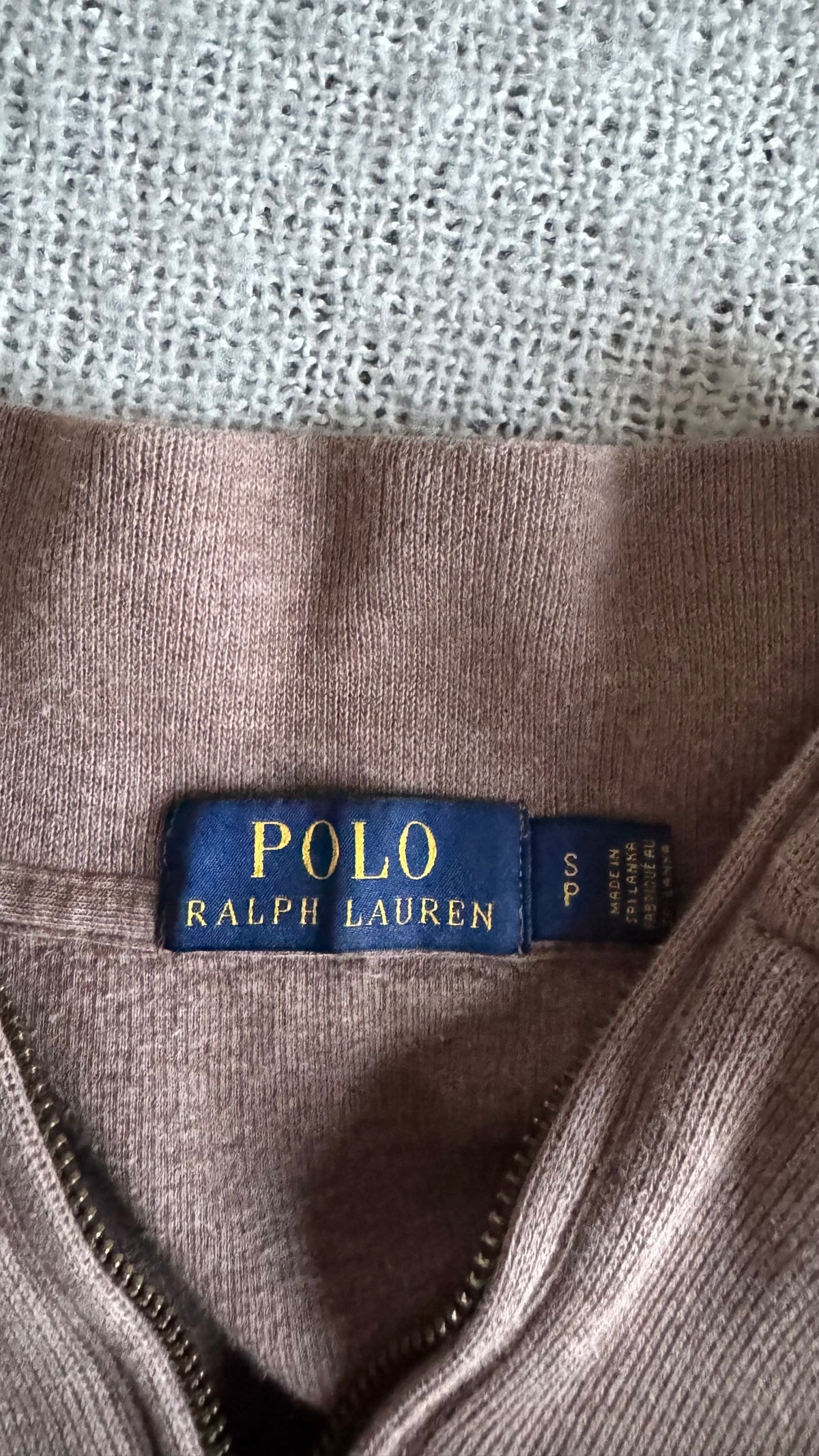 Pull demi-zip marron Ralph Lauren - M