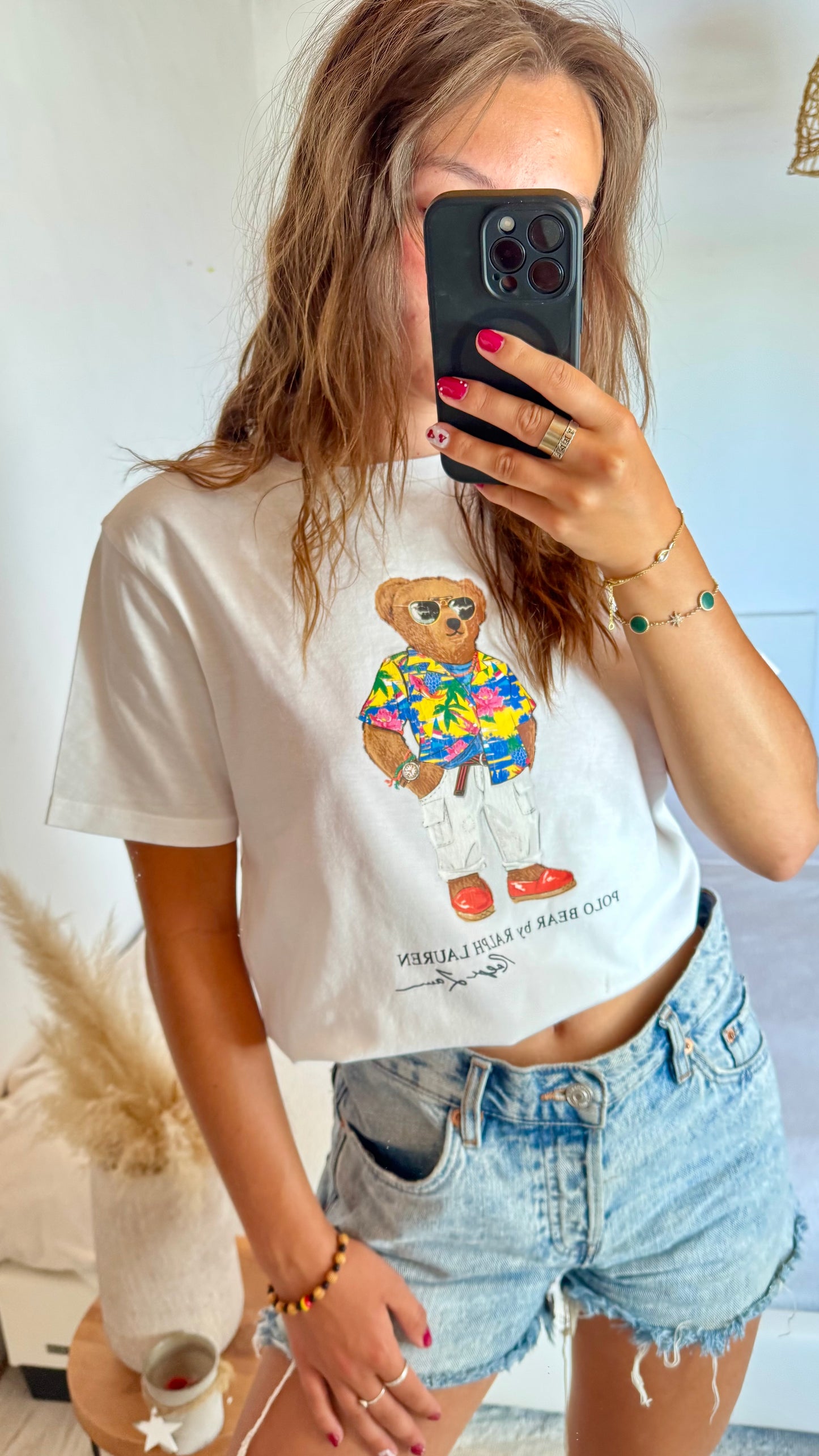 T-shirt nounours blanc Ralph Lauren - S