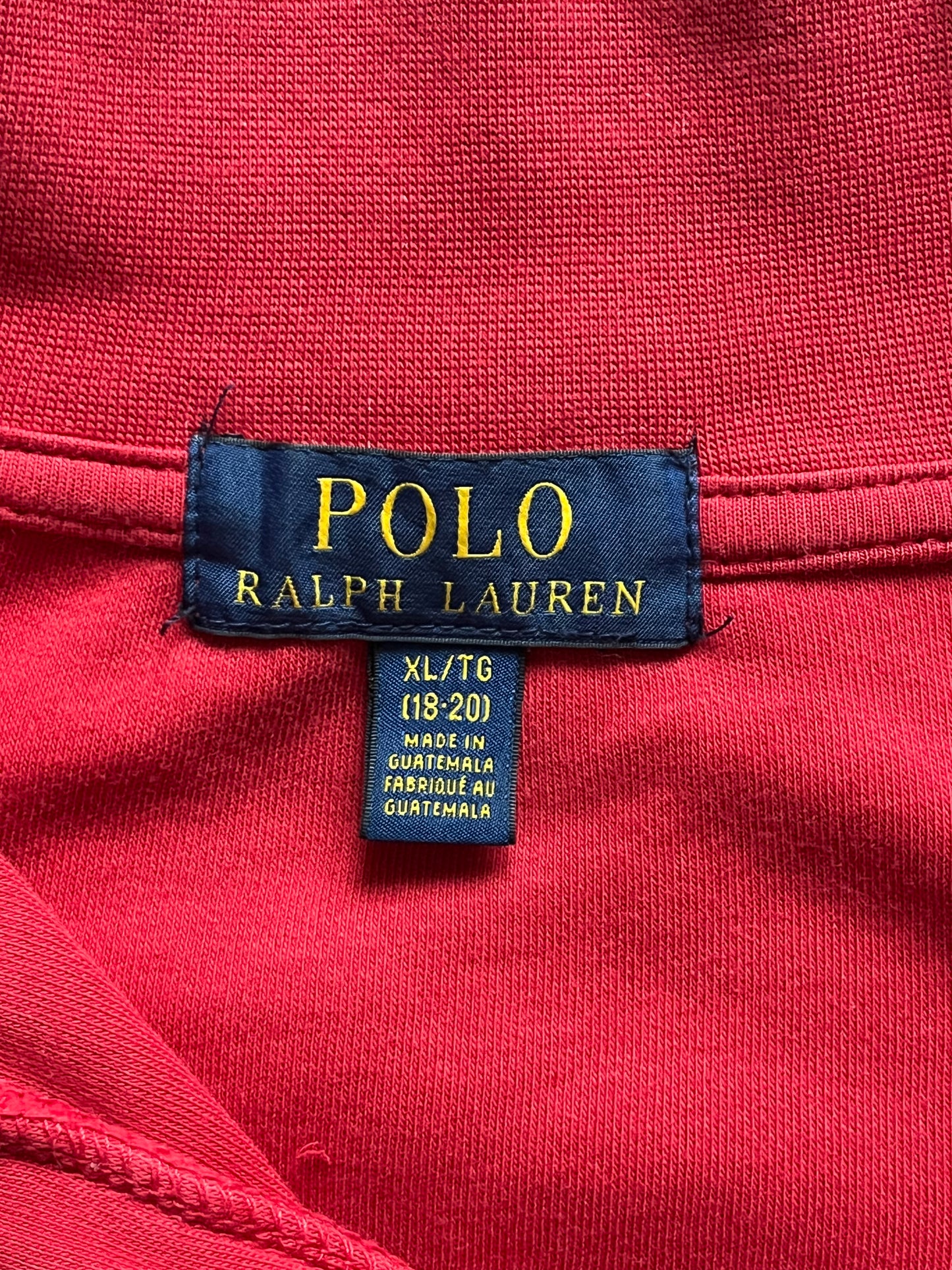 Pull demi-zippé rouge Ralph Lauren - M