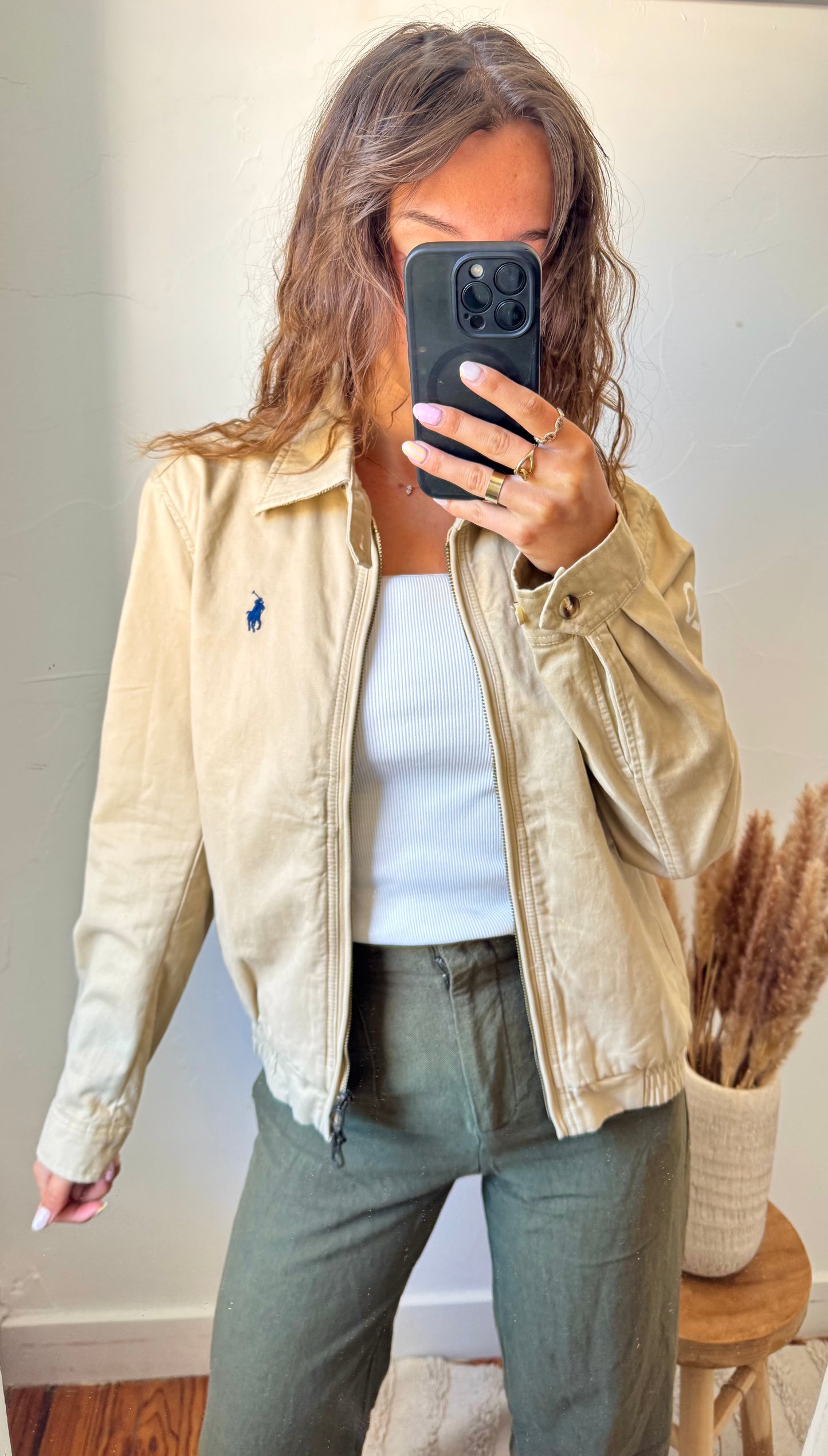 Veste en toile de coton beige Ralph Lauren - S
