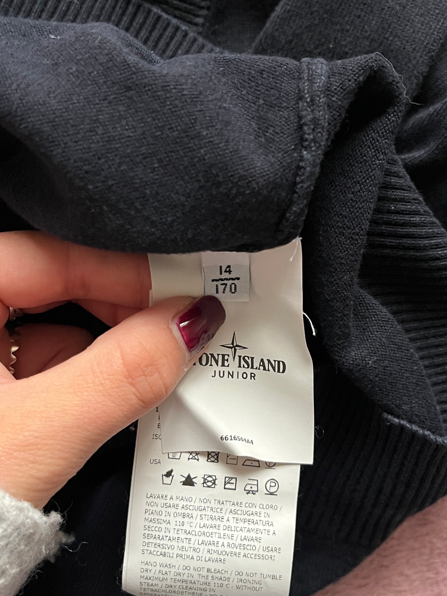 Pull noir Stone Island - M