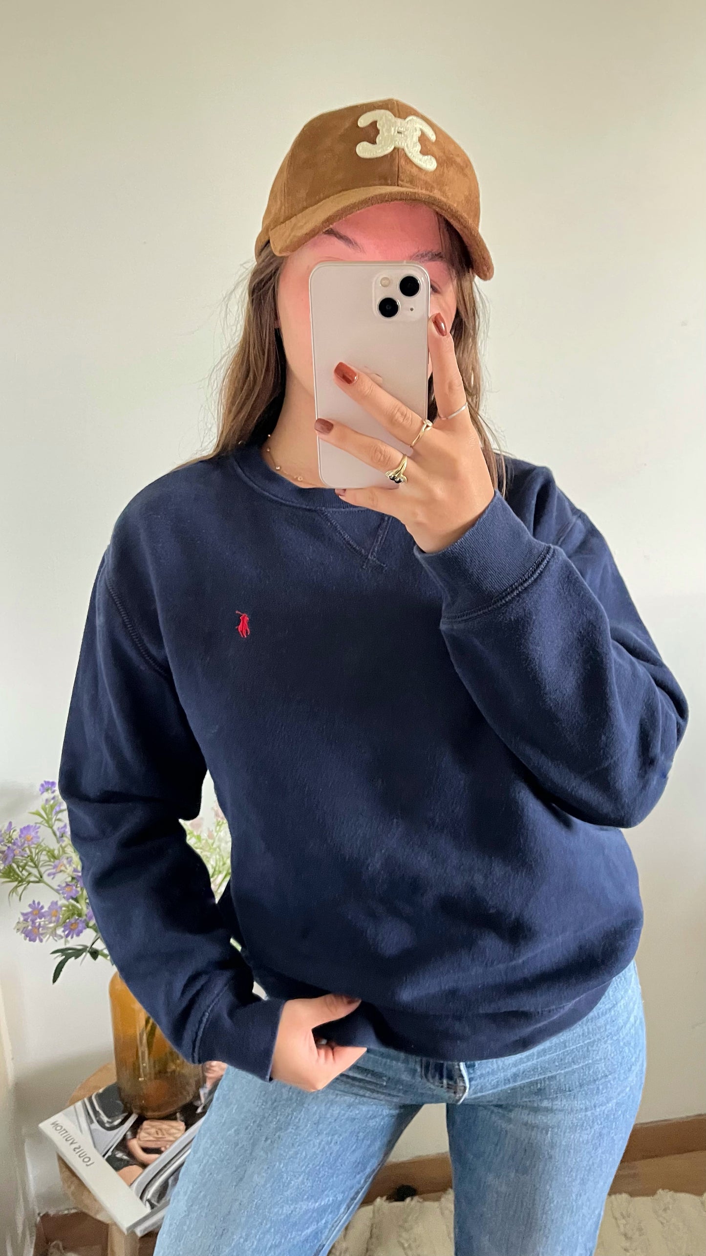 Sweat col rond navy Ralph Lauren - S