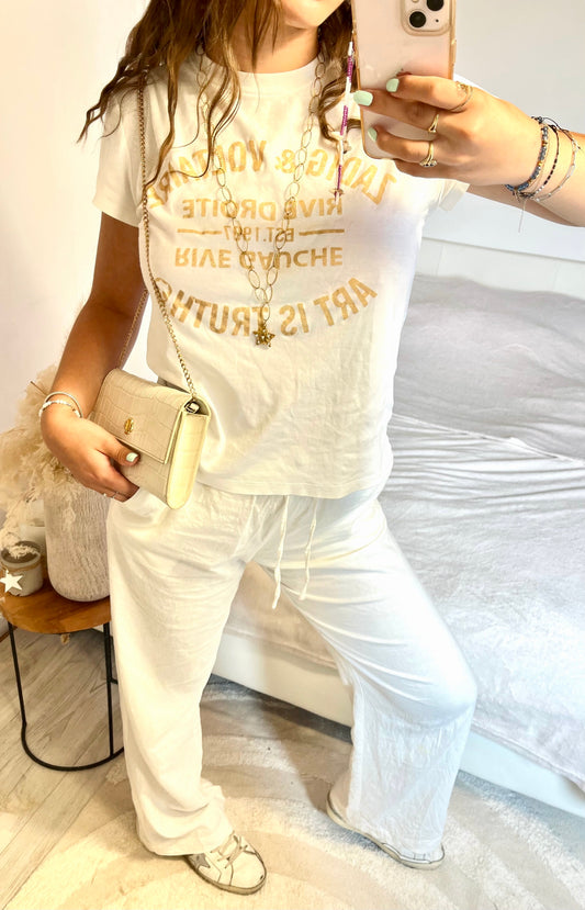 T-shirt dorée Zadig & Voltaire - S