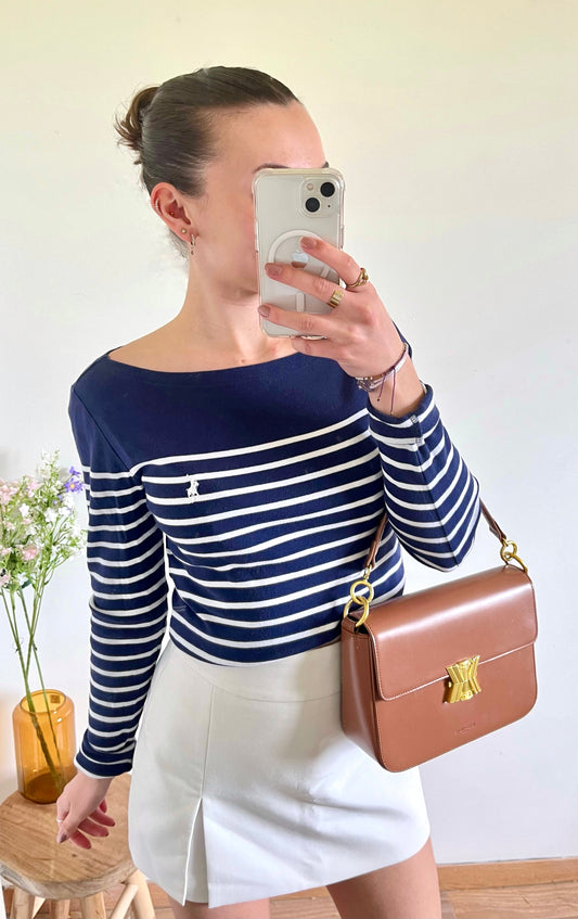 Pull marinière col bateau Ralph Lauren - S
