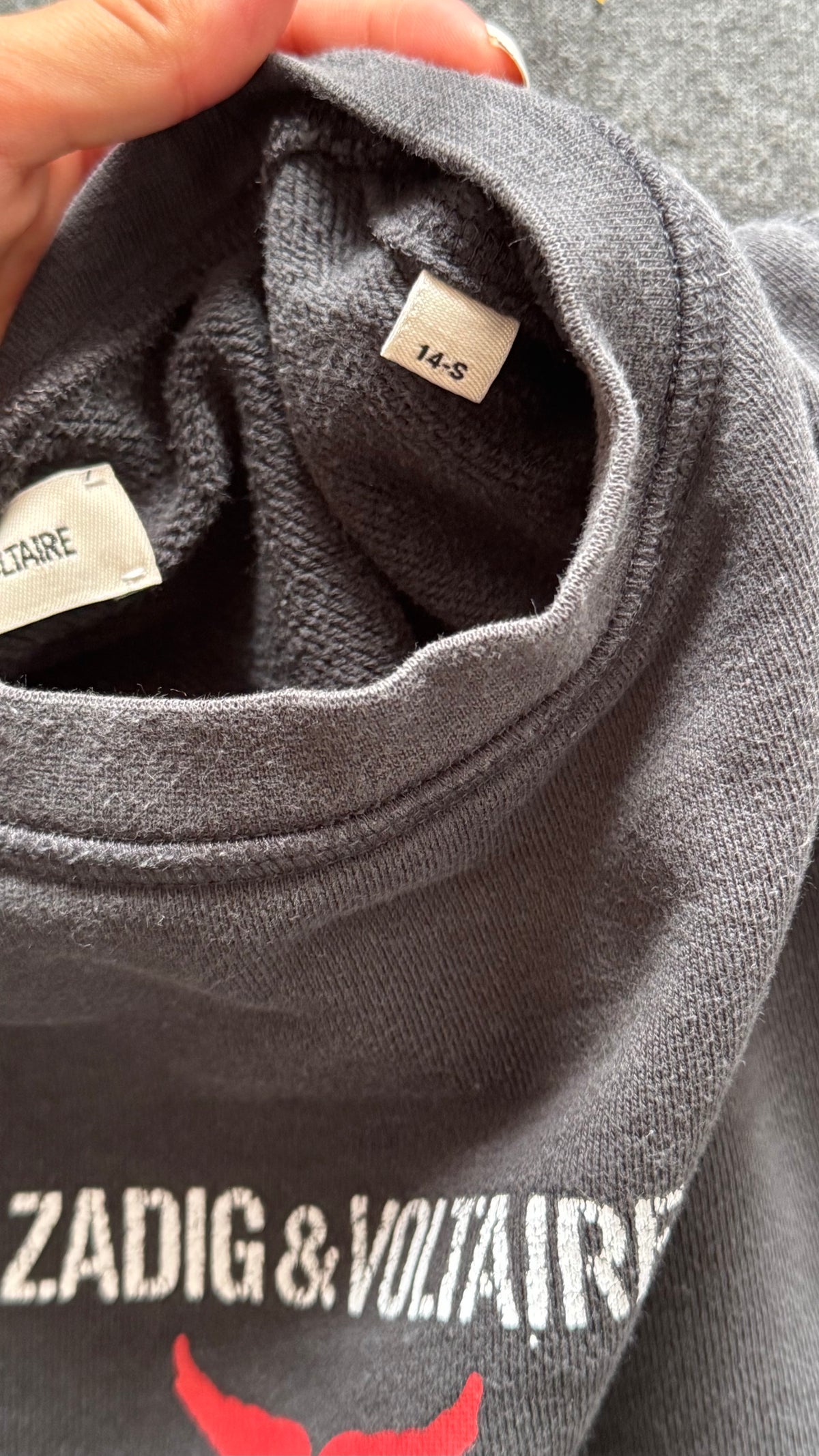 Sweat gris noir ailes Zadig & Voltaire - XS