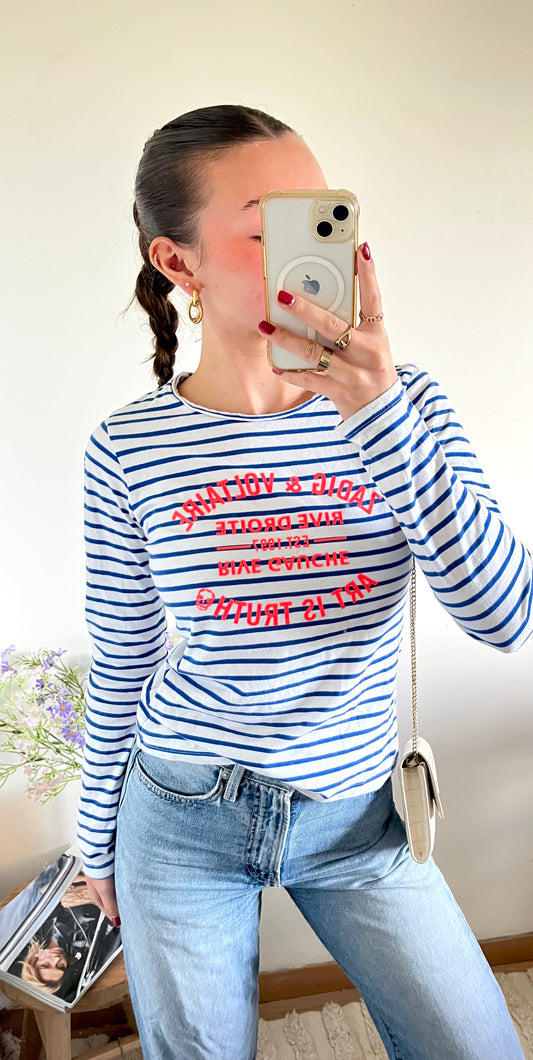 T-shirt manche longue marinière Zadig & Voltaire - XS/S