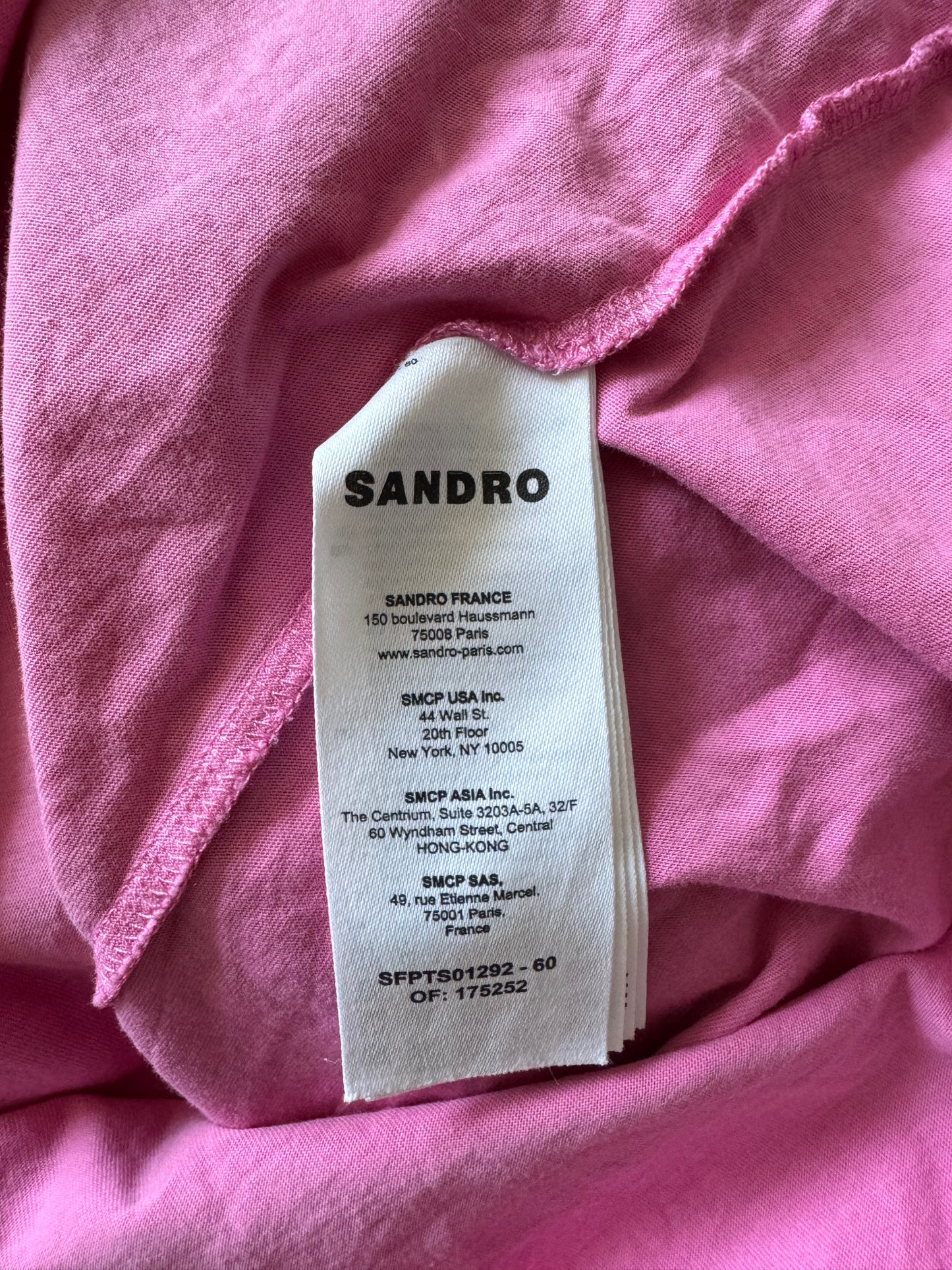 T-shirt rose double logo Sandro - S