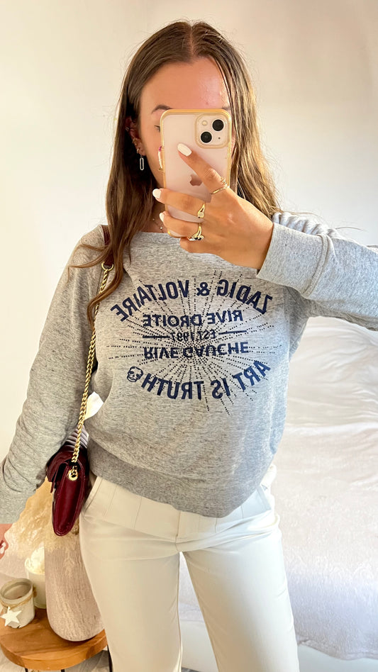 Pull gris chiné Zadig & Voltaire - S