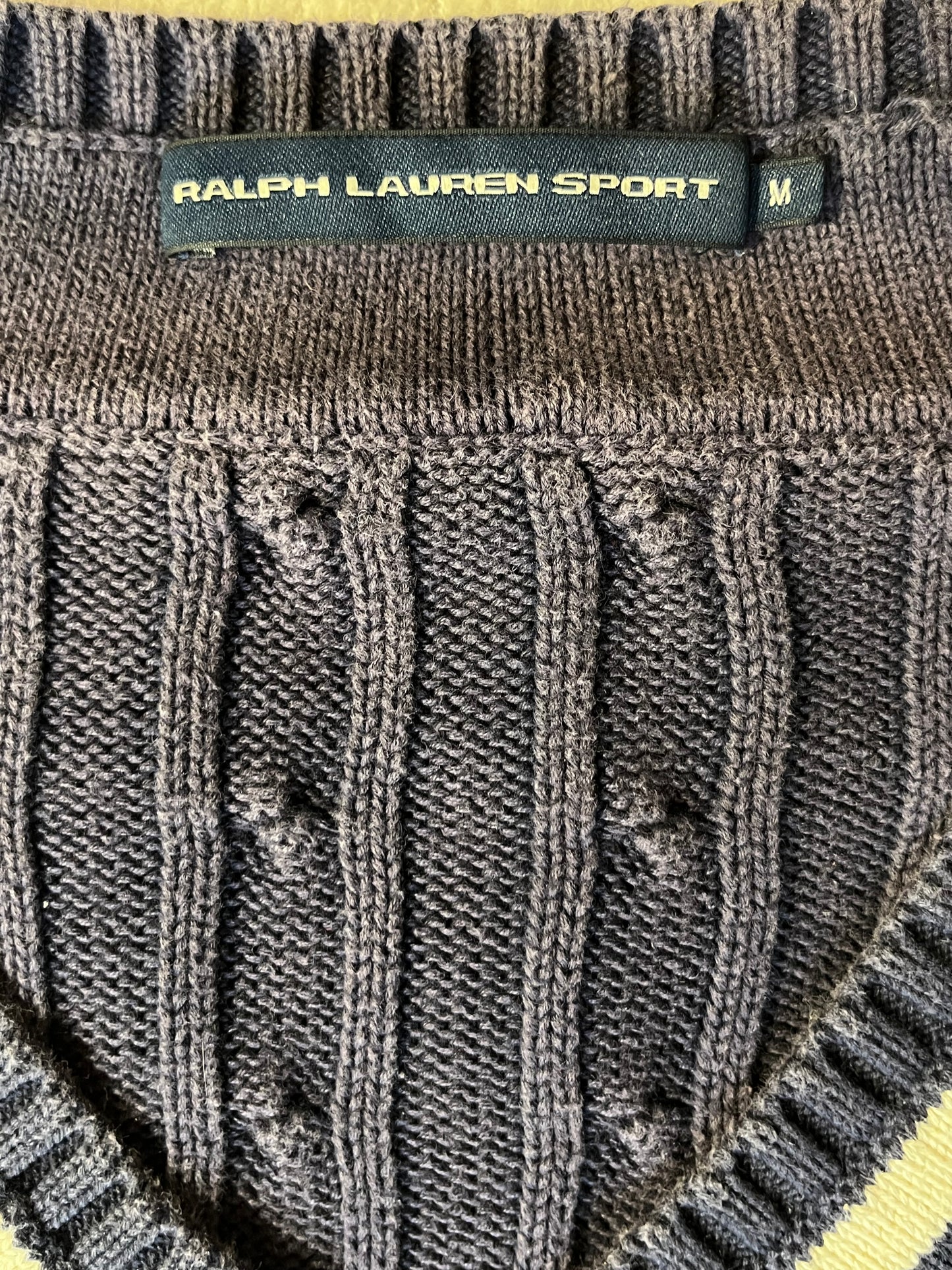 Ralph Lauren cable-knit sweater with VL collar