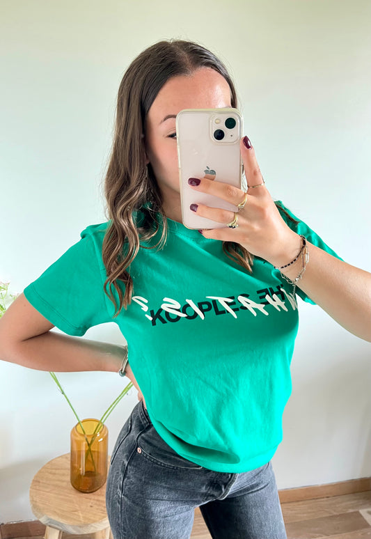 T-shirt vert « What is? » The Kooples - S