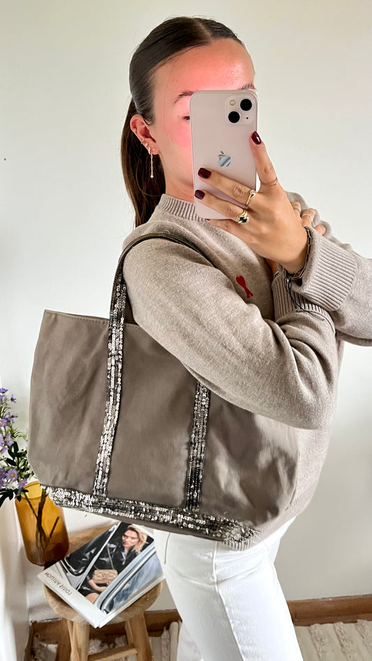 Sac cabas gris Vanessa Bruno - M