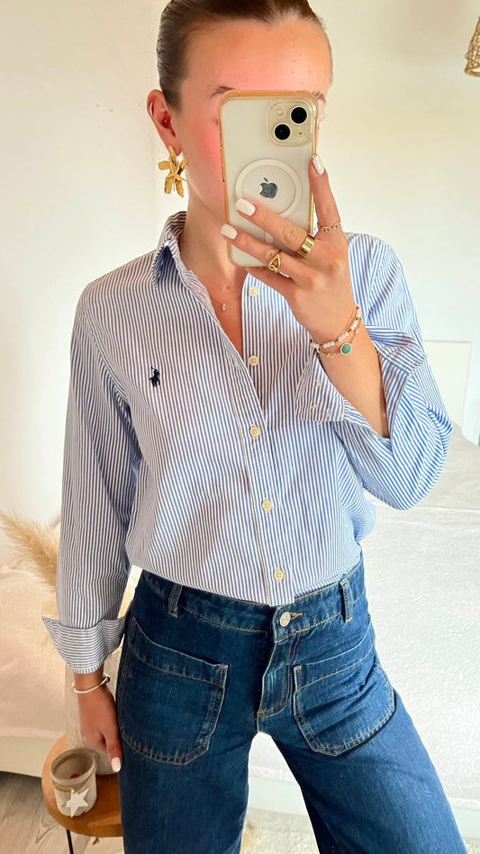 Chemise bleue rayée Ralph Lauren - XS et M
