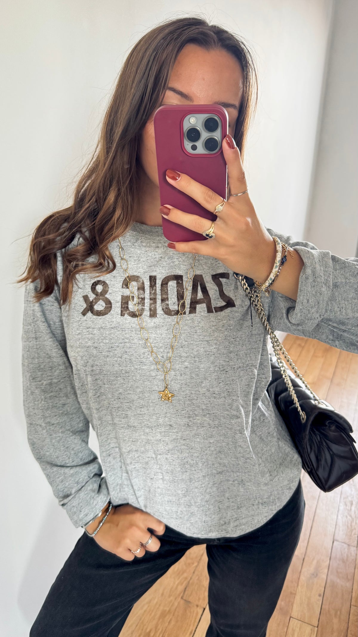 T-shirt manches longues gris Zadig & Voltaire - S