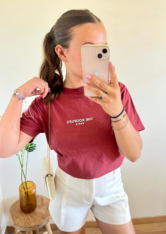 T-shirt bordeaux The Kooples - S