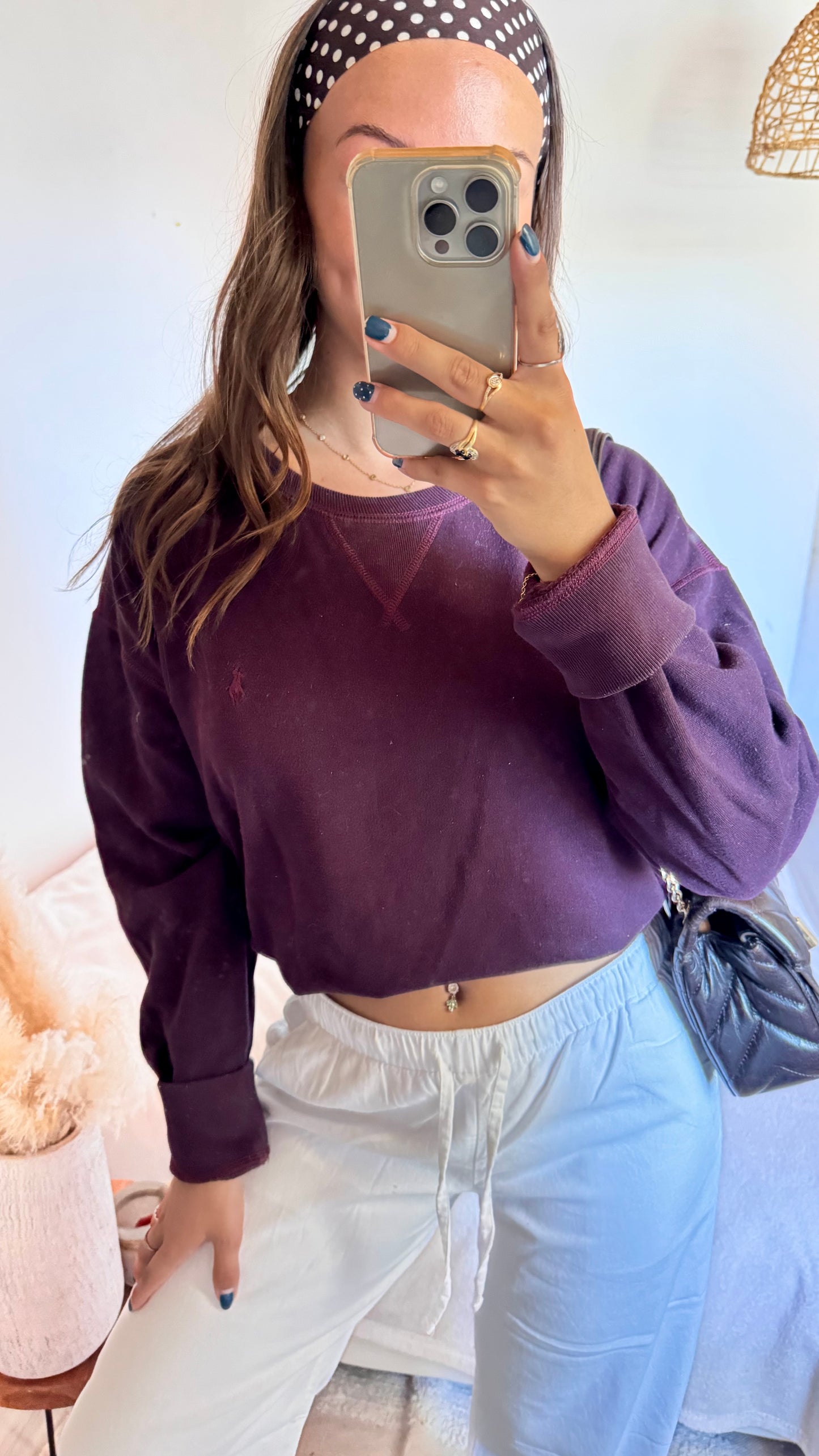 Sweat col rond bordeaux Ralph Lauren - L/XL