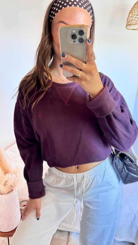 Sweat col rond bordeaux Ralph Lauren - L/XL