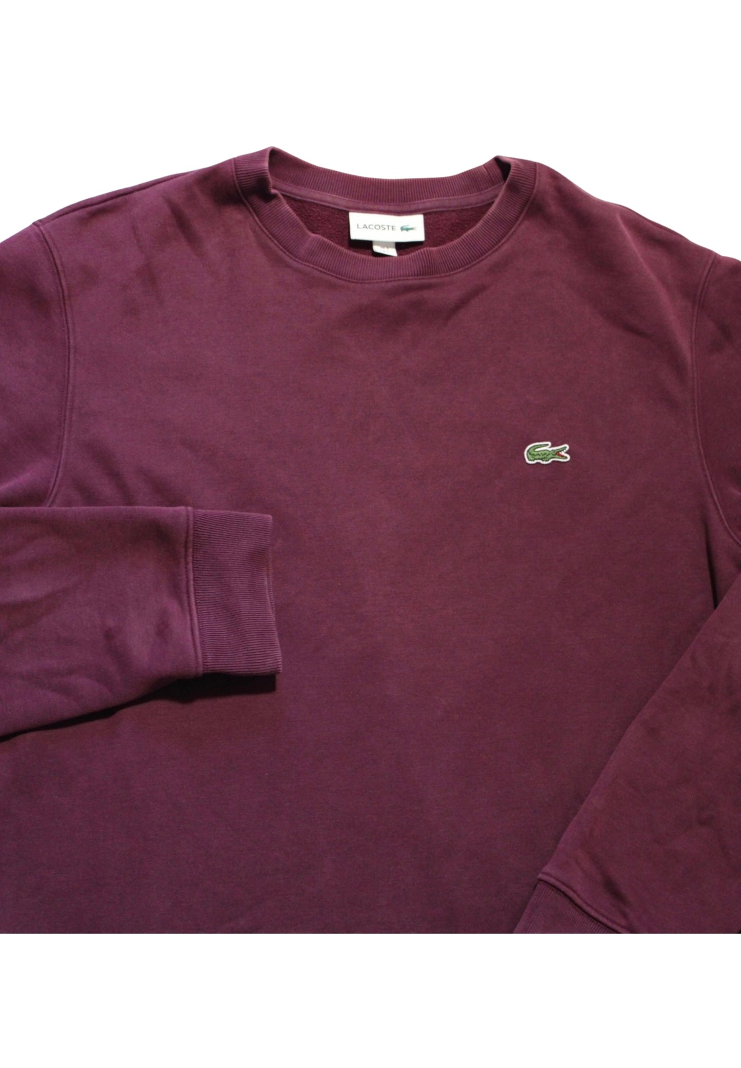 Pull col rond bordeaux - M
