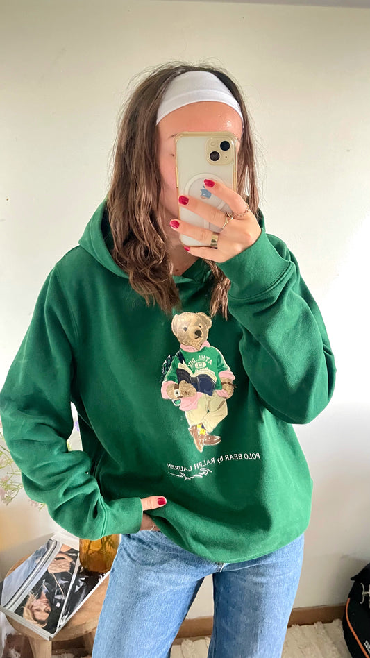 Sweat à capuche vert Teddy Bear Ralph Lauren - L femme / M homme