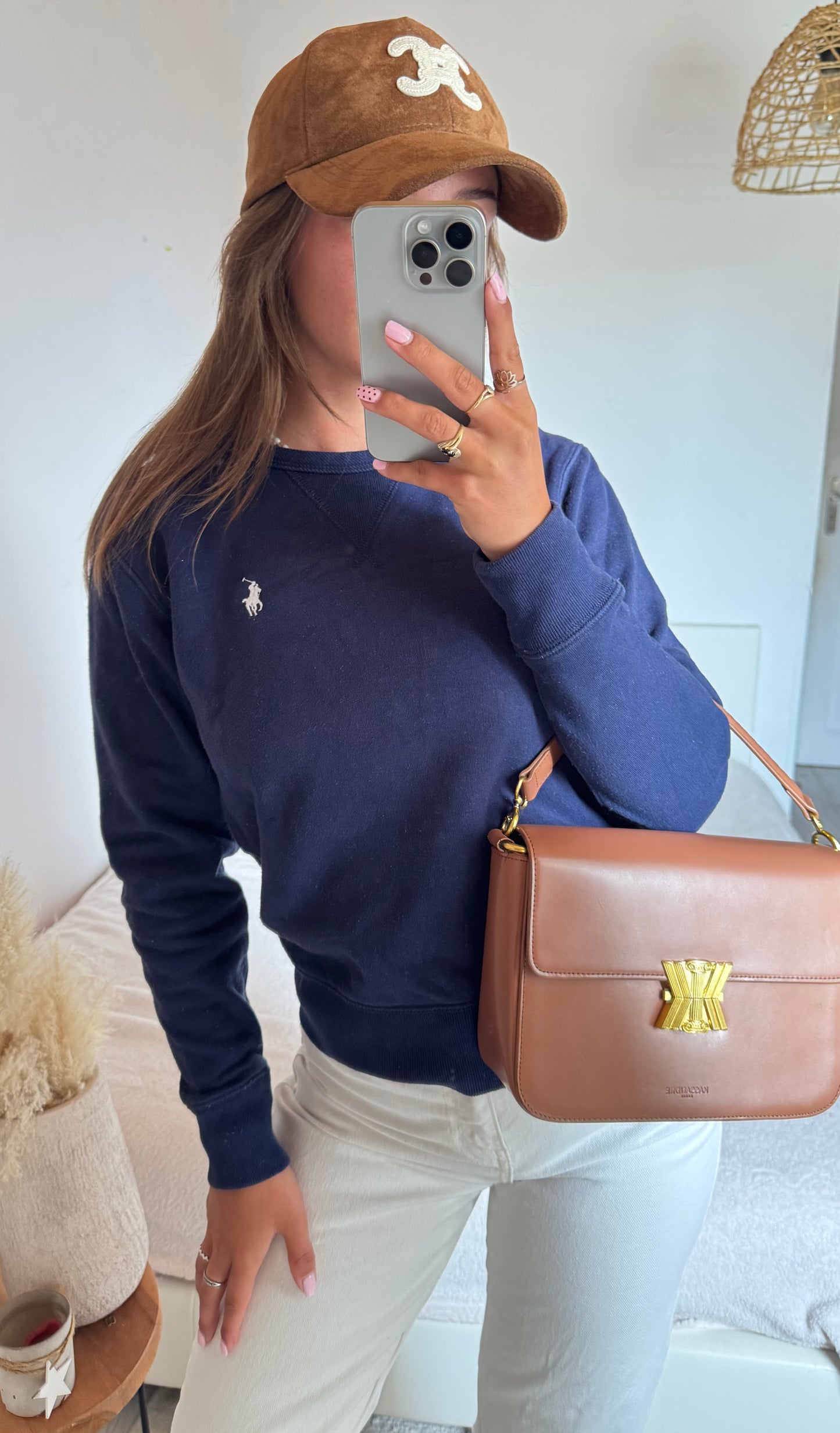 Sweat col rond marine Ralph Lauren - XS