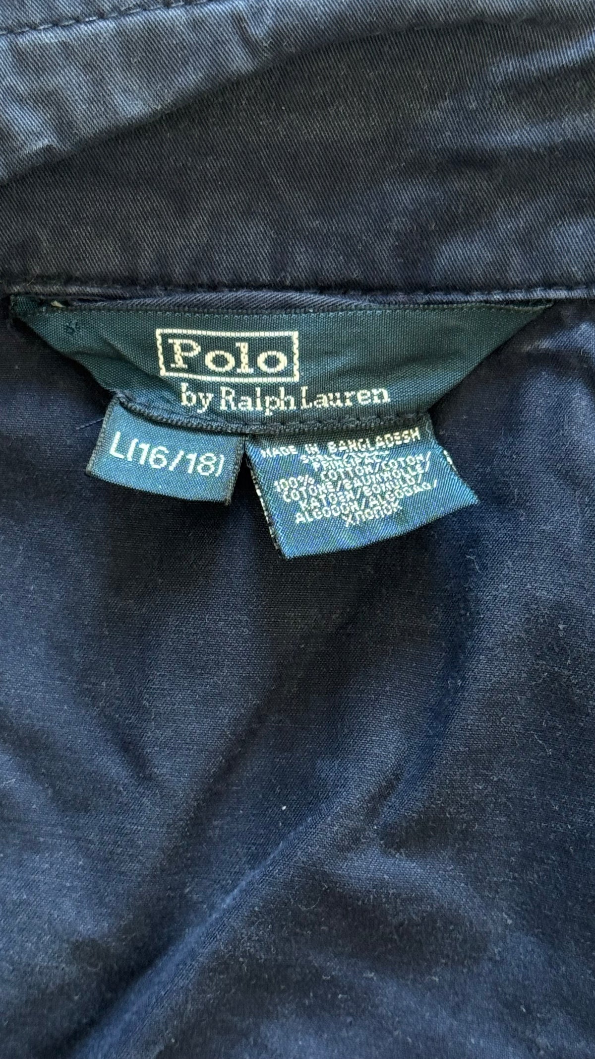 Veste vintage toile de coton marine Ralph Lauren - S