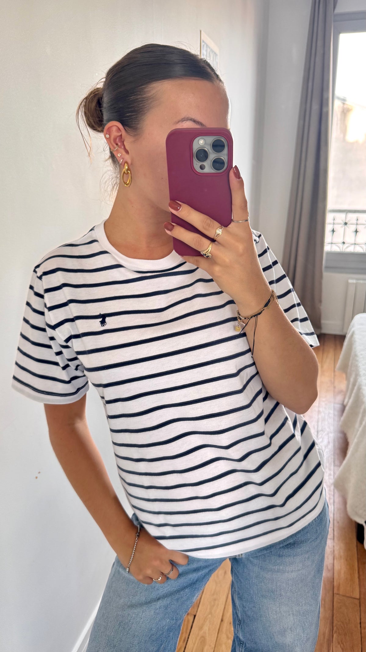 T-shirt à rayures Ralph Lauren - M