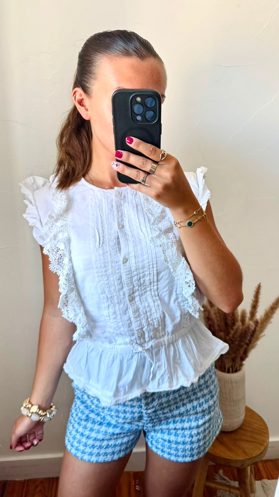 Blouse manches courtes blanche Zadig & Voltaire - S