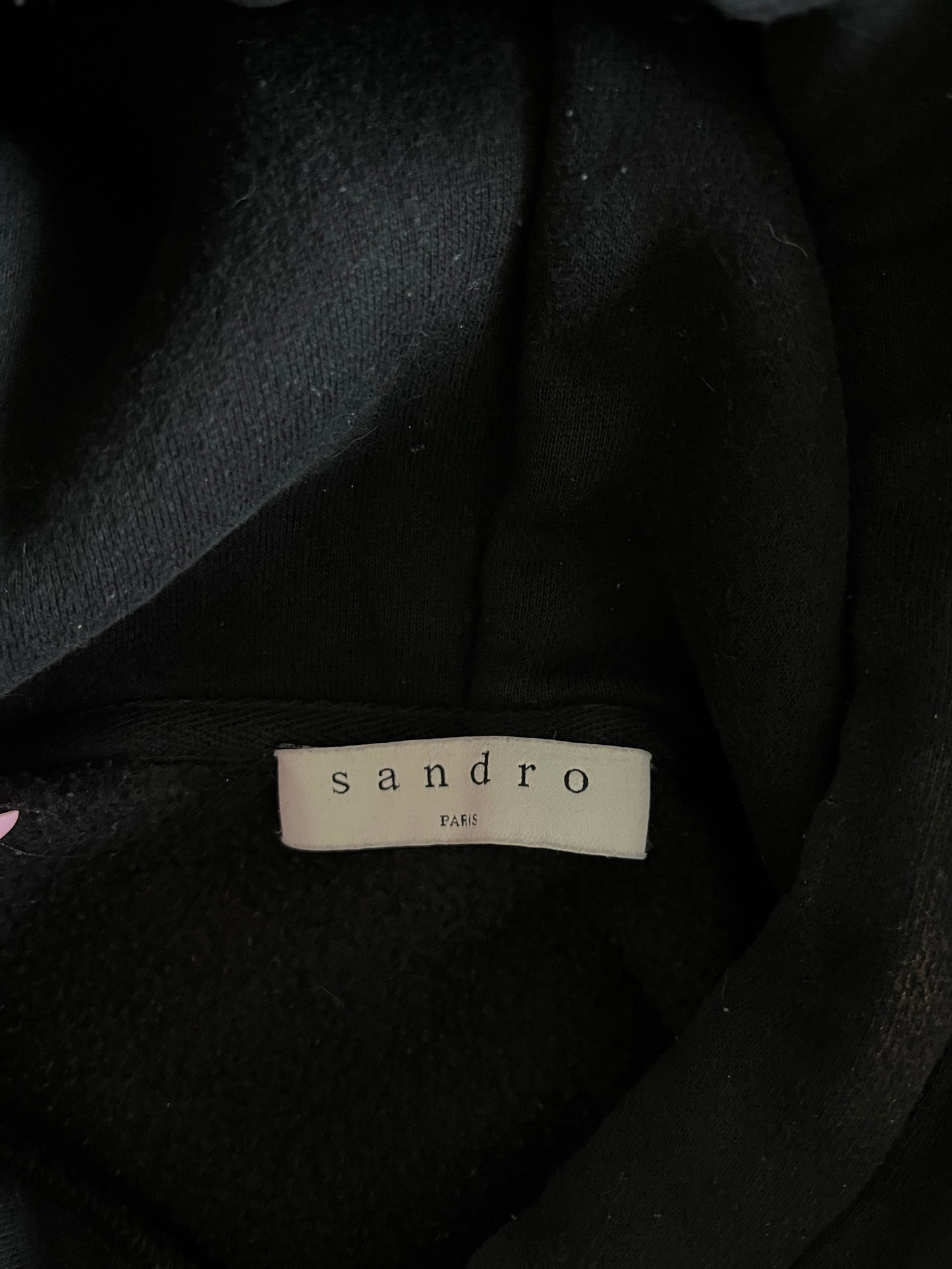 Sweat à capuche noir Sandro - S