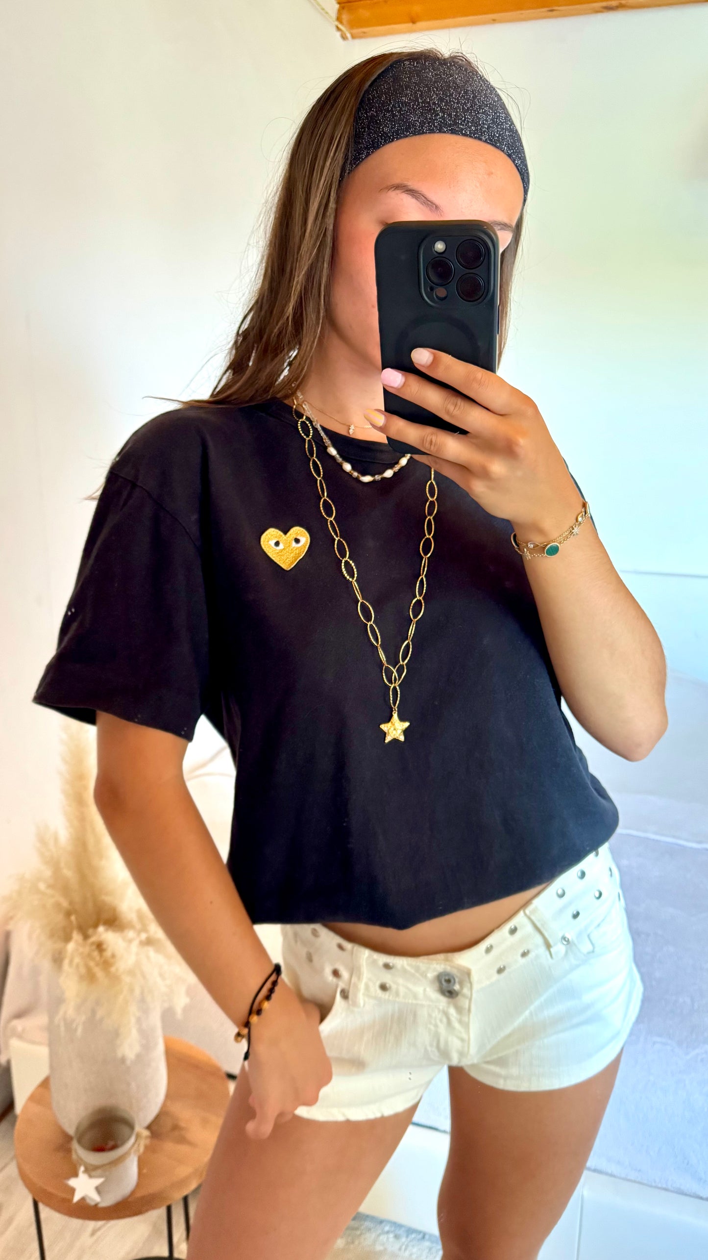 T-shirt noir doré Comme des Garçons - M/L