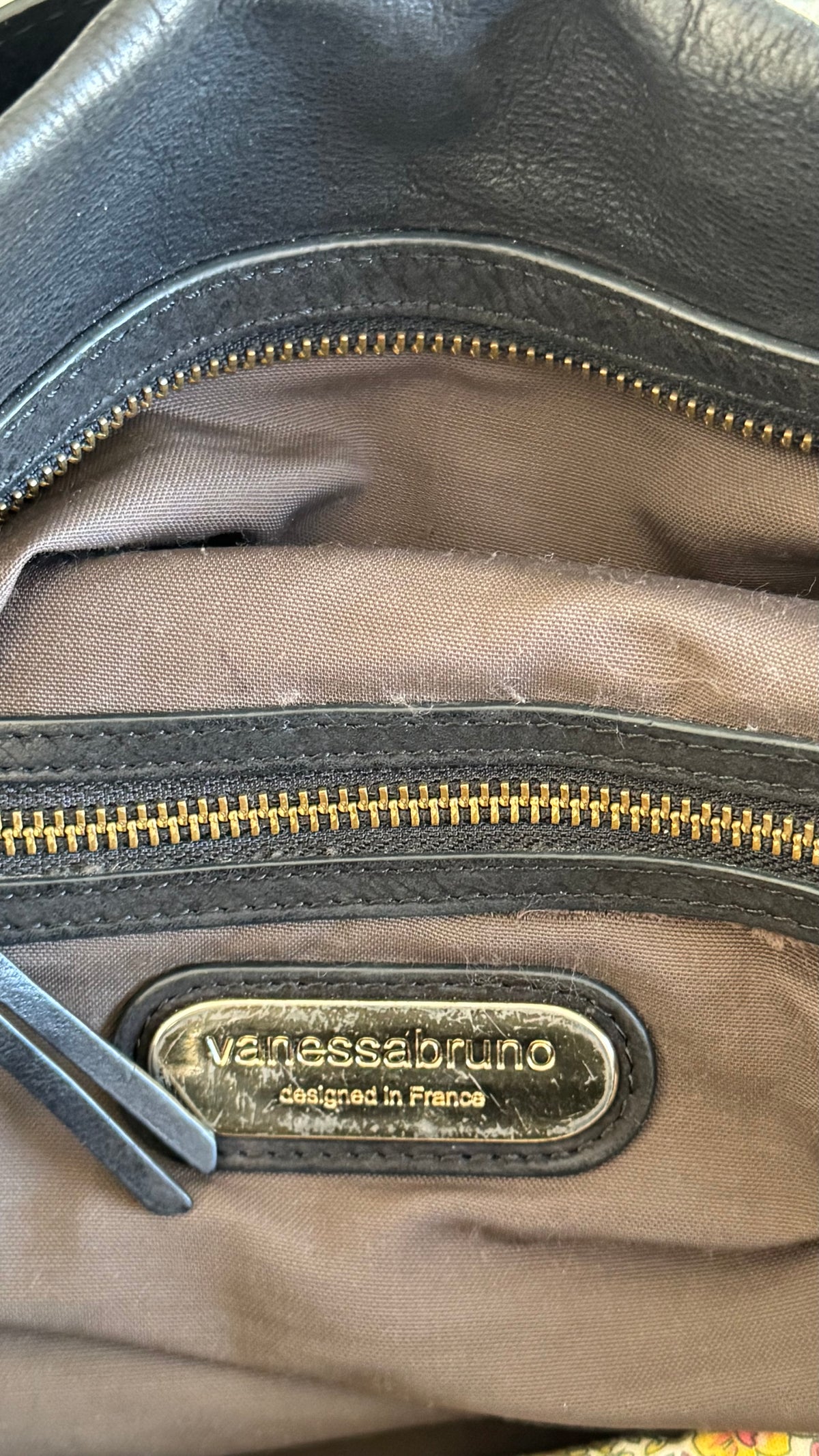 Sac en cuir Vanessa Bruno noir