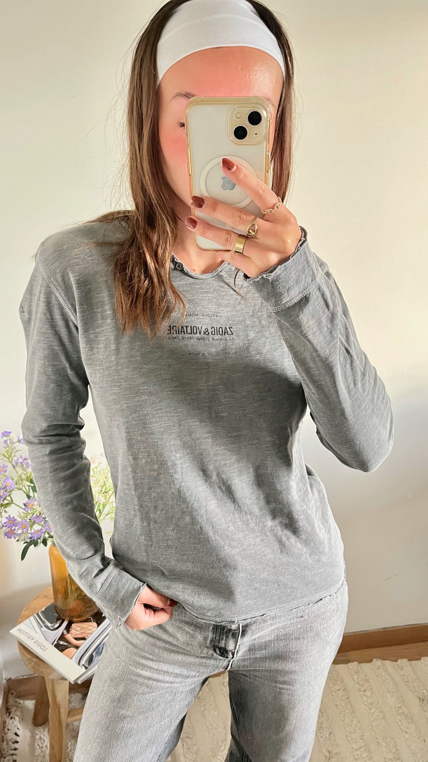 Pull léger gris chiné Zadig & Voltaire gris - S