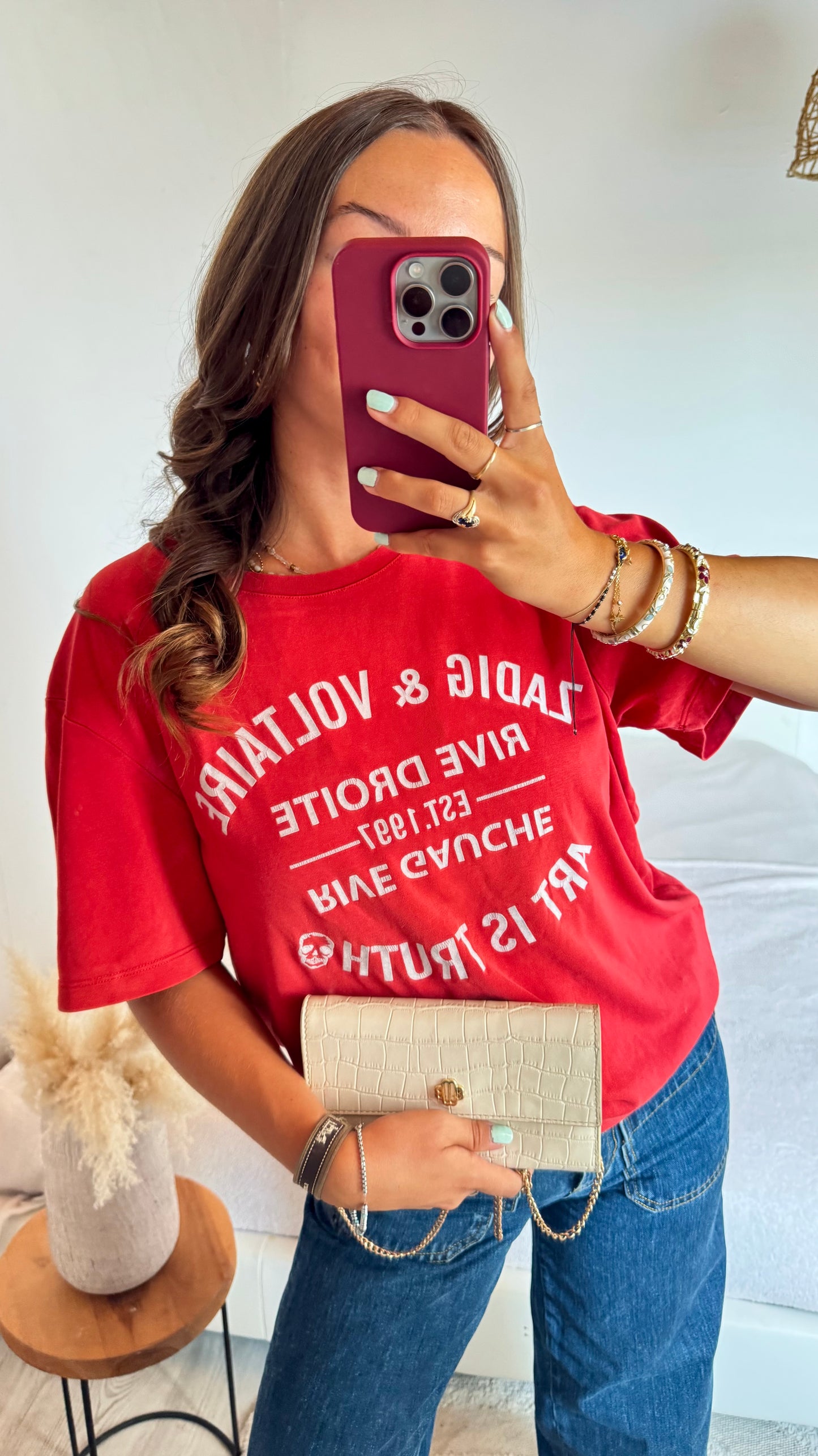 T-shirt rouge Zadig & Voltaire - L
