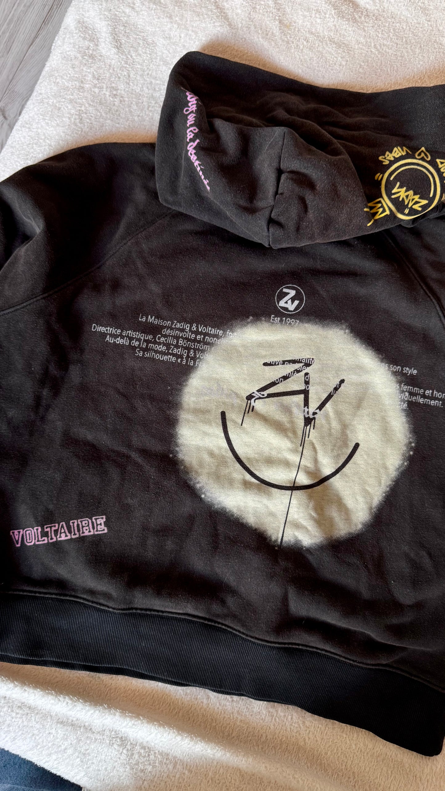 Sweat à capuche noir Zadig & Voltaire - M