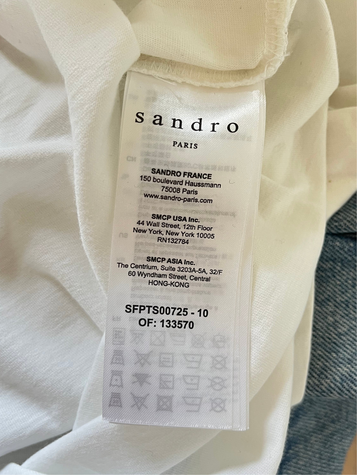 T-shirt blanc Sandro effet léopard - S