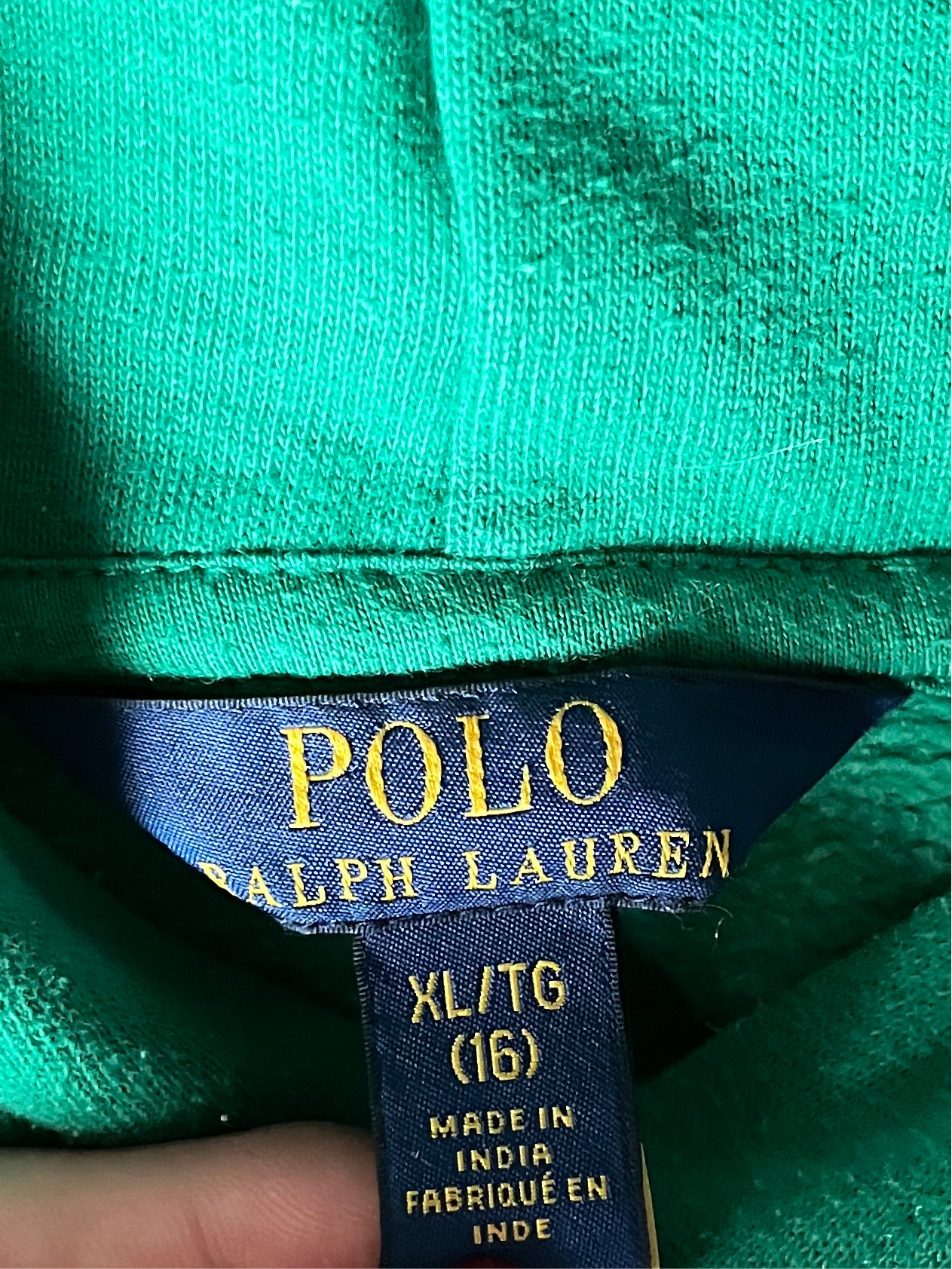 Sweat à capuche vert Ralph Lauren - S