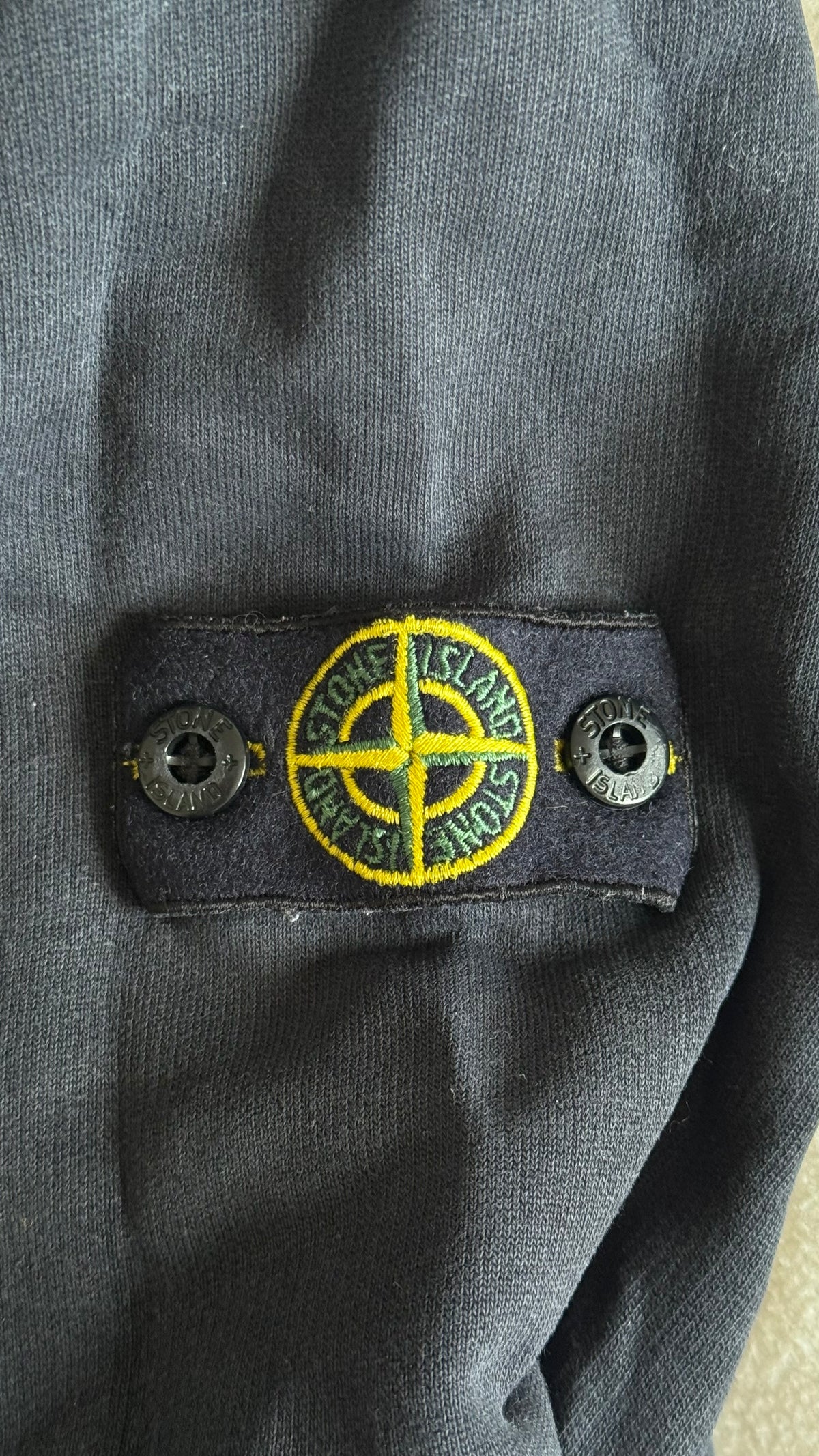 Pull col rond noir Stone Island - S