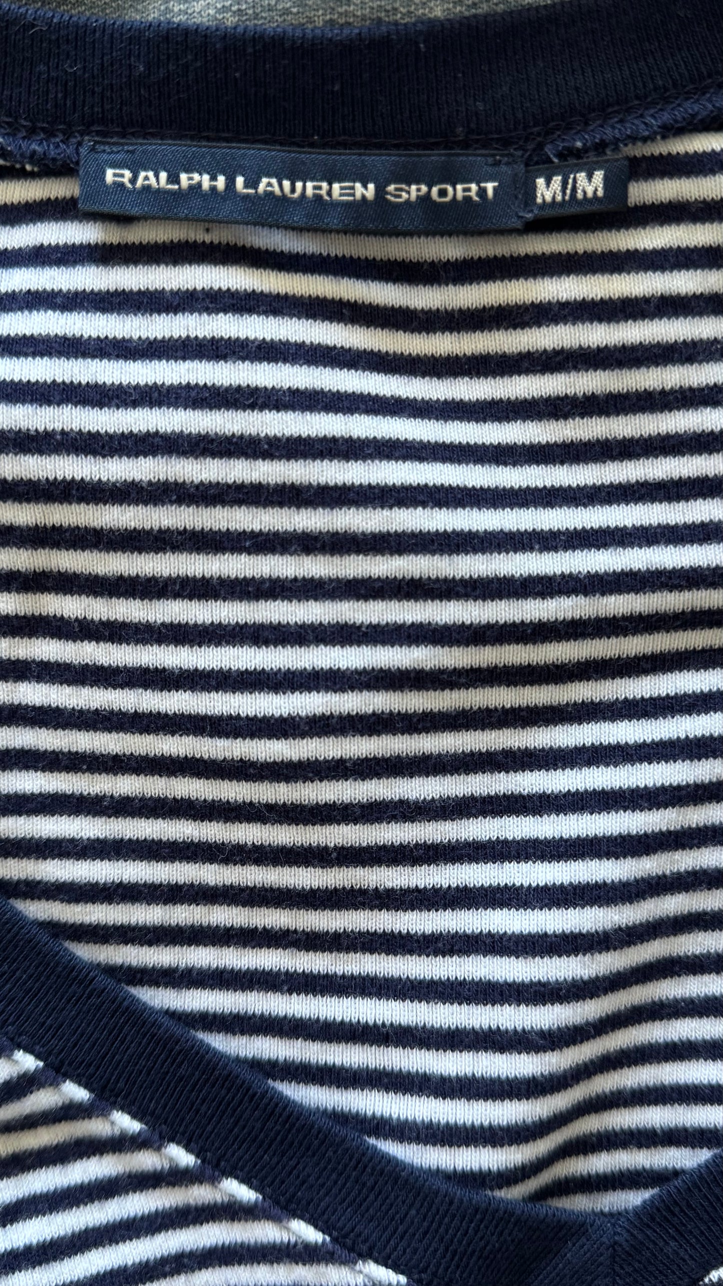 T-shirt col V rayé Ralph Lauren - S