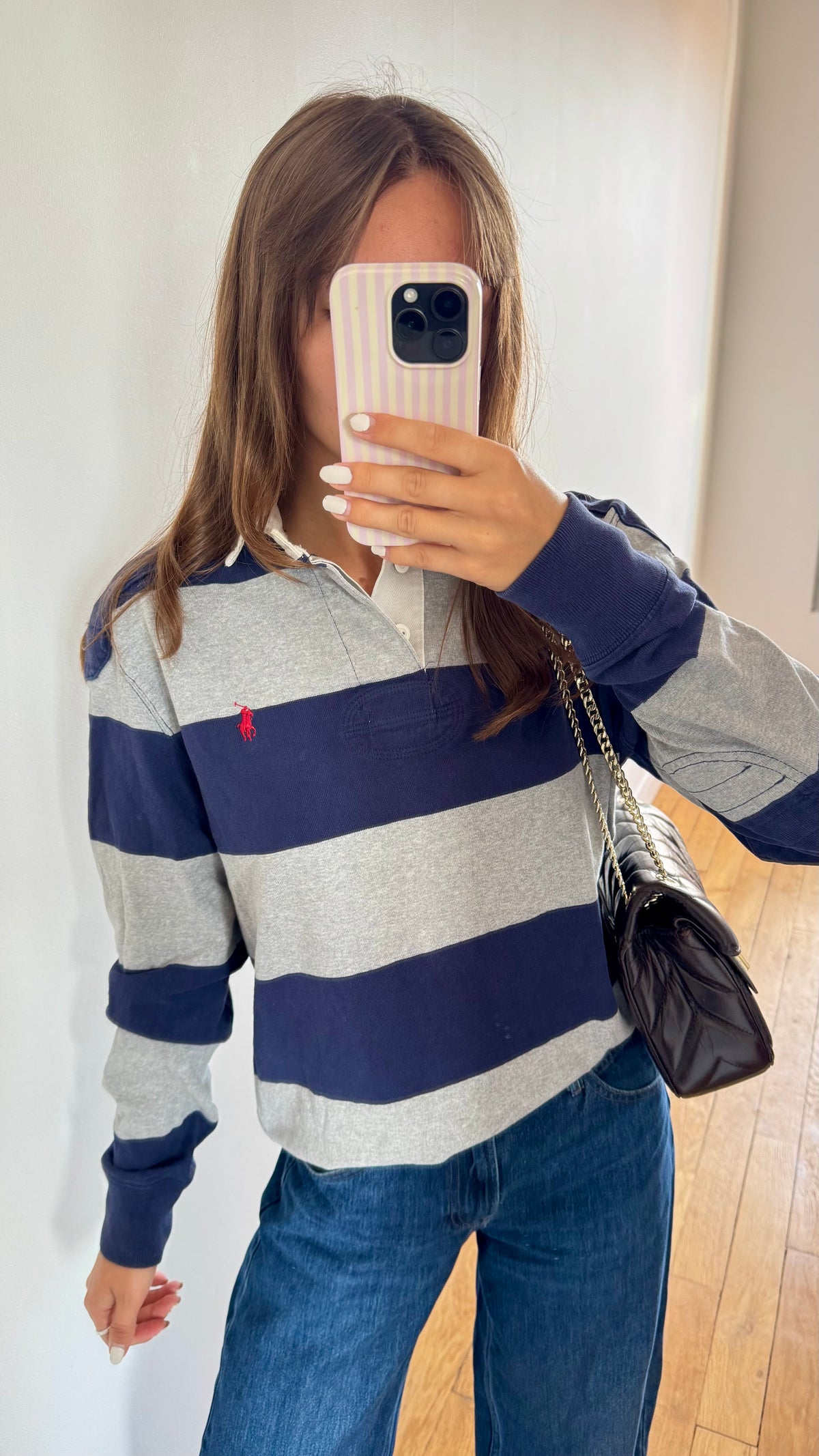 Polo rayé manche longue Ralph Lauren - S homme / M femme