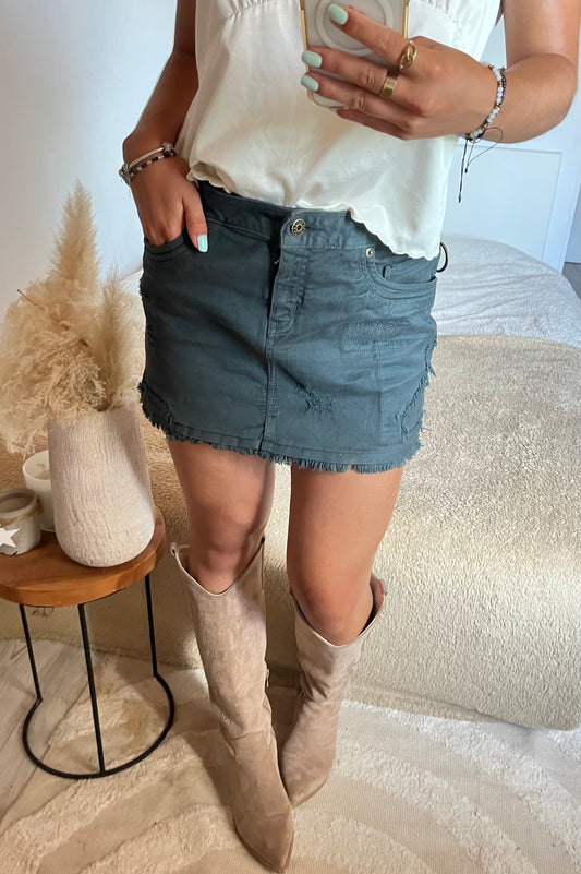 Jupe en jean kaki Zadig & Voltaire - 36